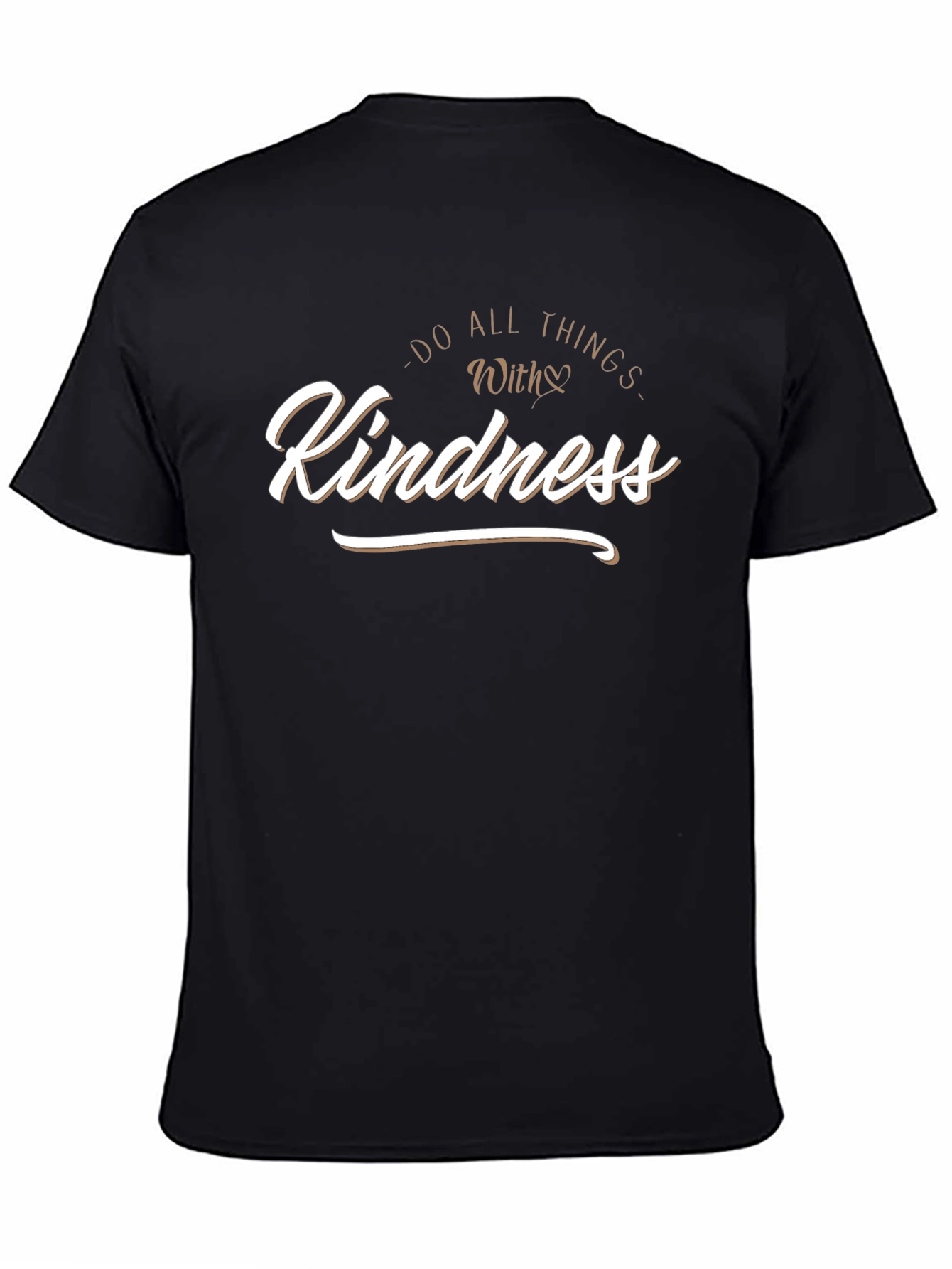 Black Kindness T-Shirt - Do All Things With Kindness Black Tee view 4