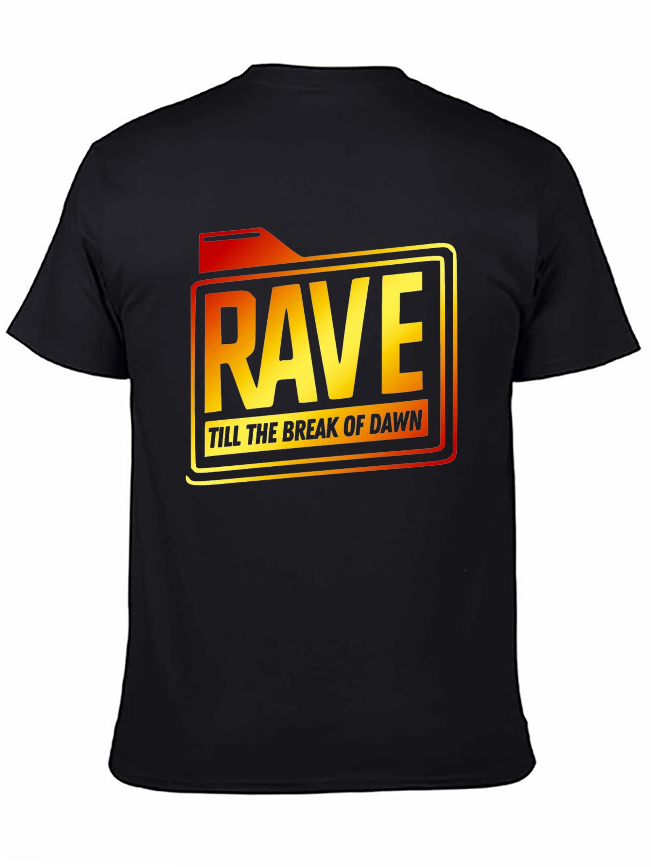 Black Rave Till Dawn Black Graphic Tee view 4