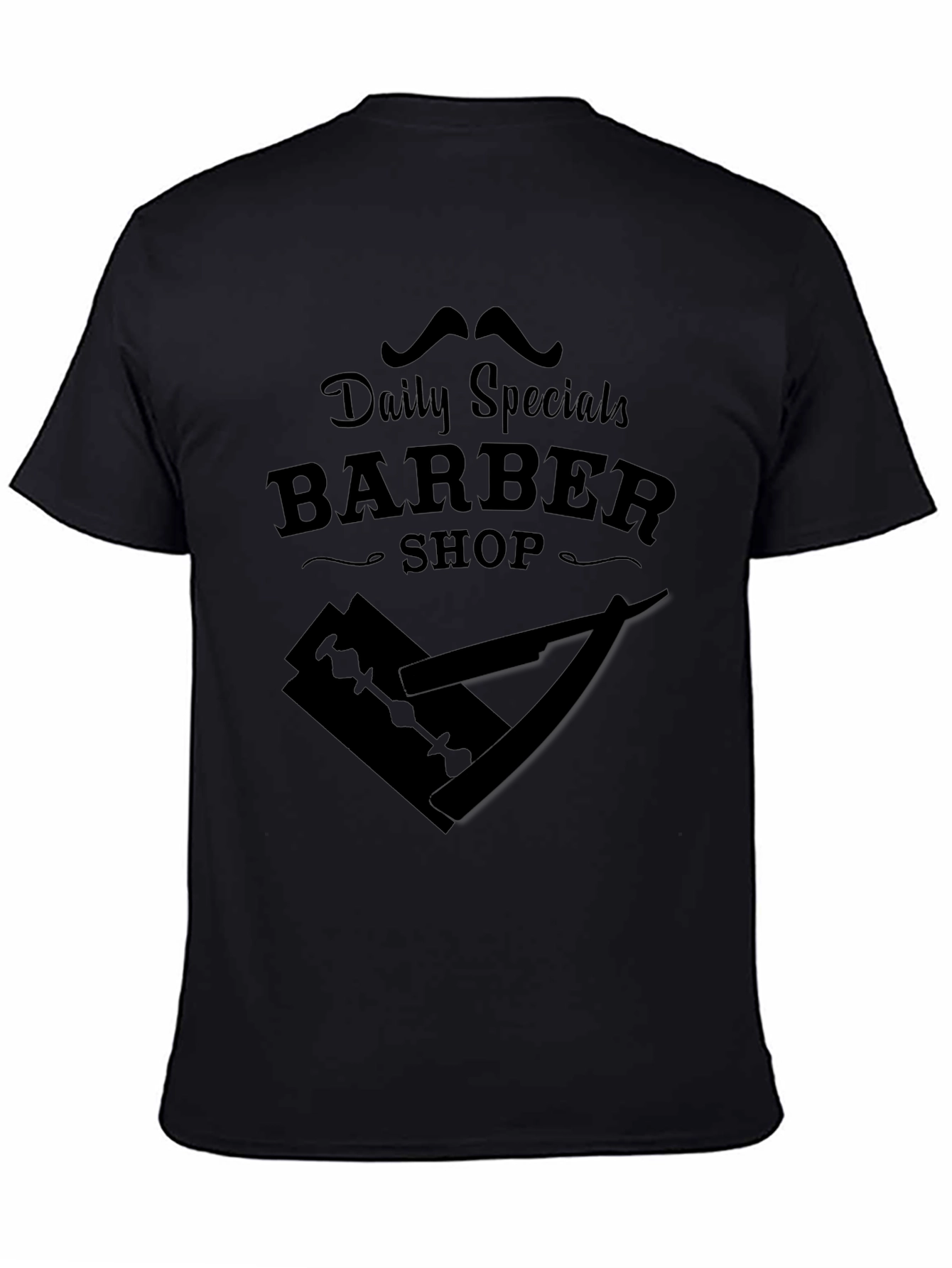 Barber Shop Daily Specials Graphic T-Shirt - Black - 4