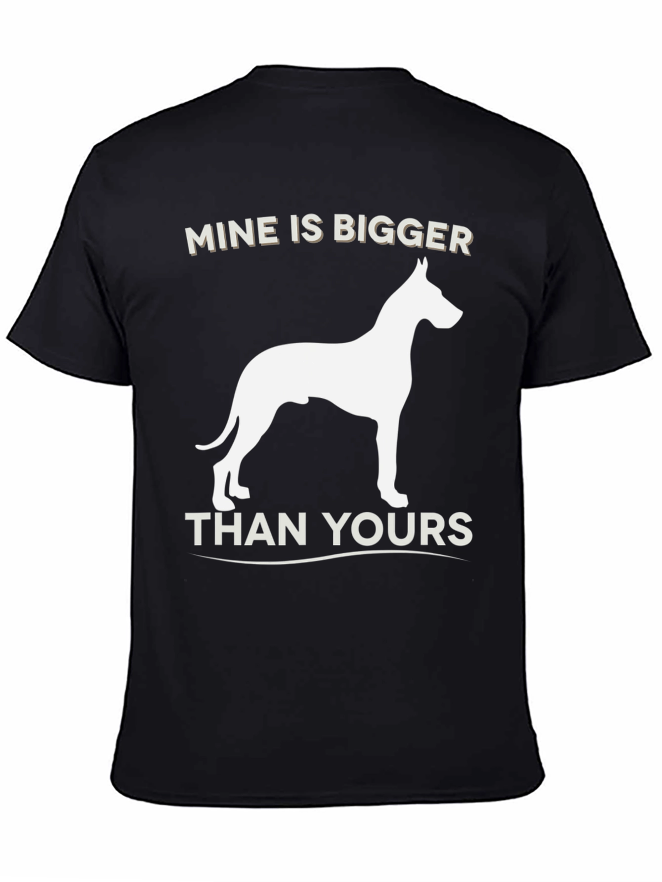 Black Mine Is Bigger Dog Graphic T-Shirt view 4