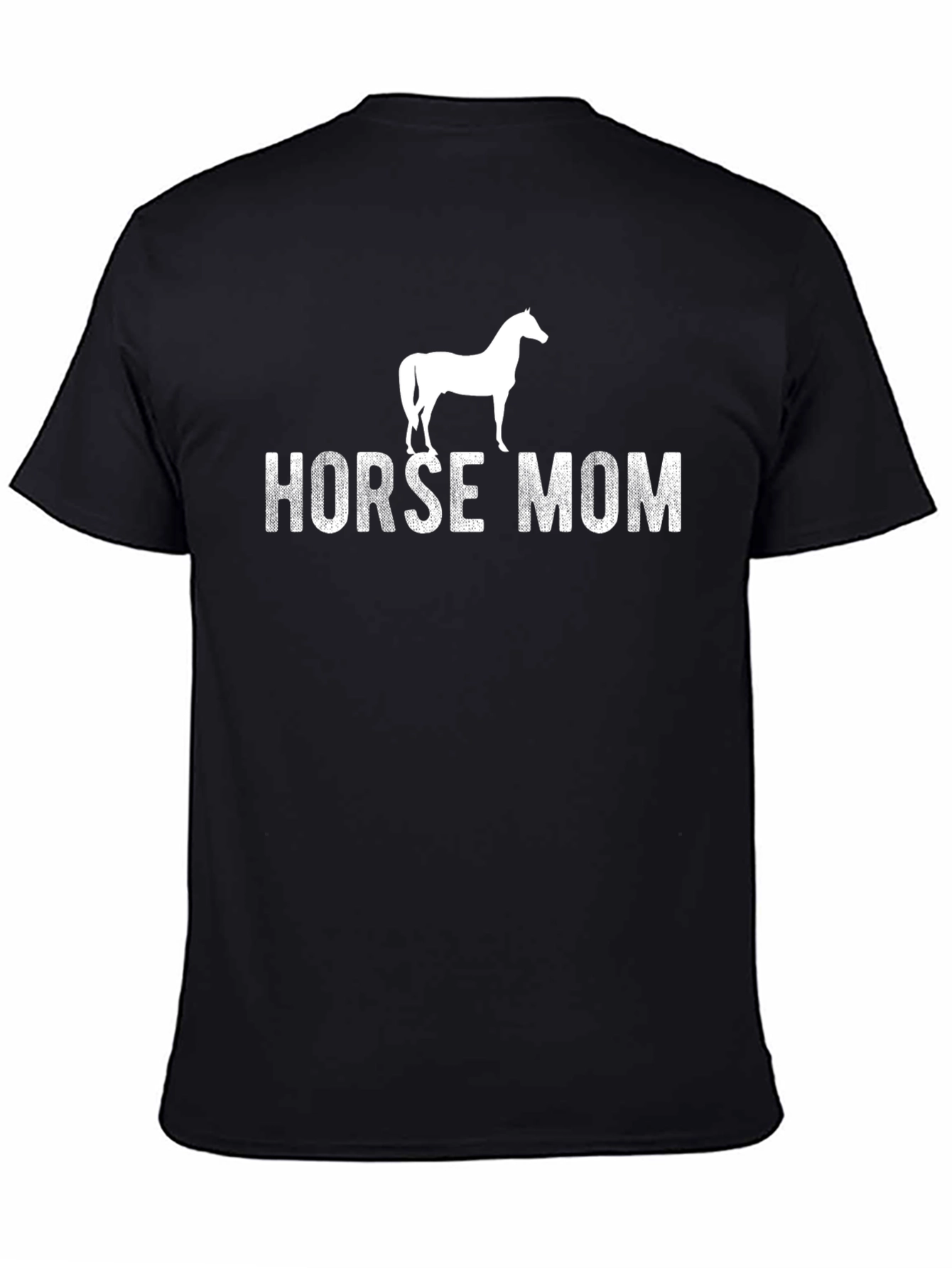 Black Horse Mom T-Shirt - Black Graphic Tee view 4