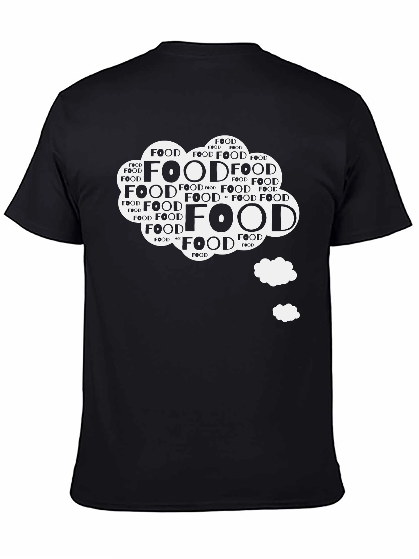 Black Foodie Graphic Tee - Black Cotton Comfort view 4