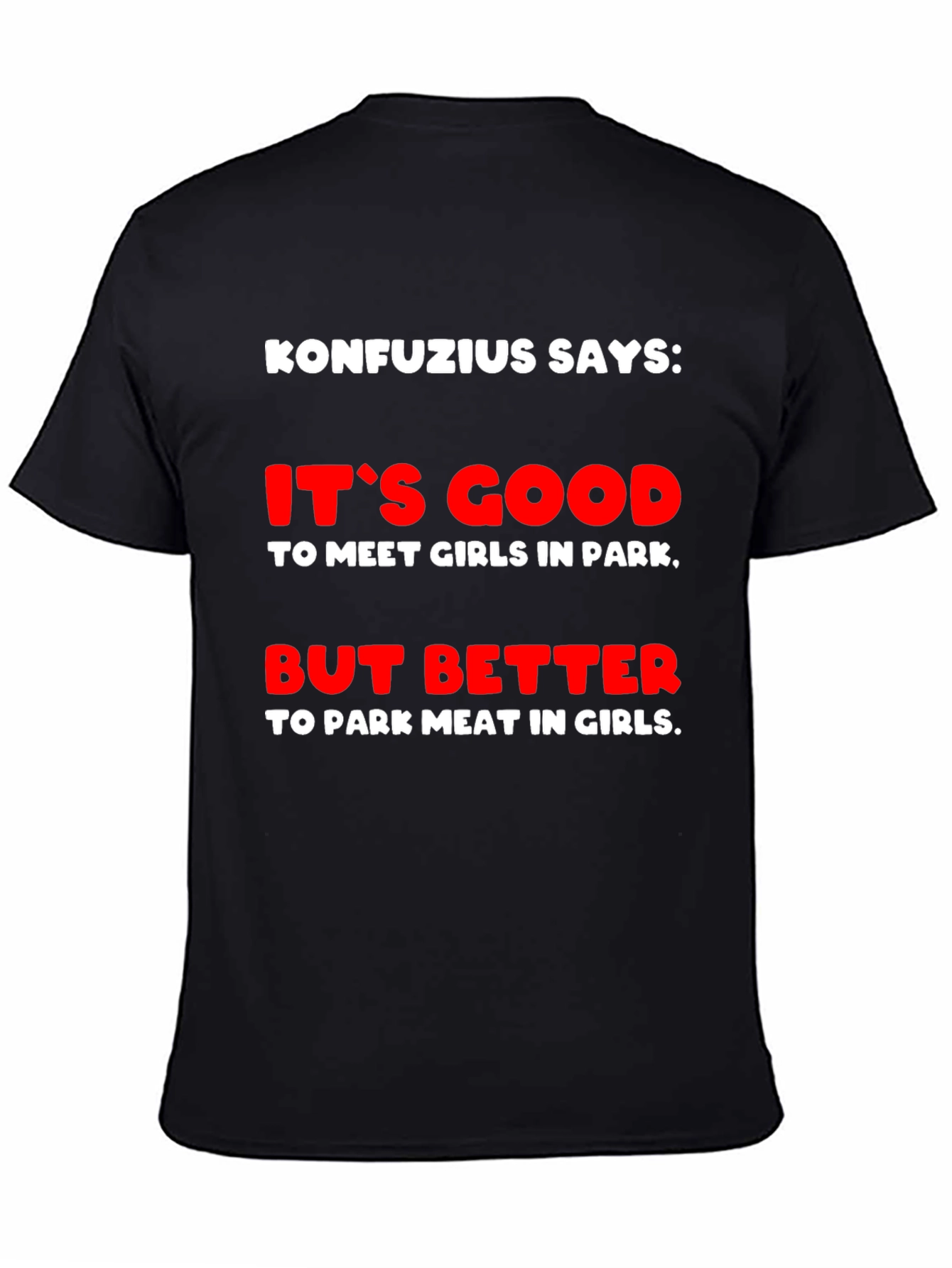 Black Konfucius Says Graphic T-Shirt view 4