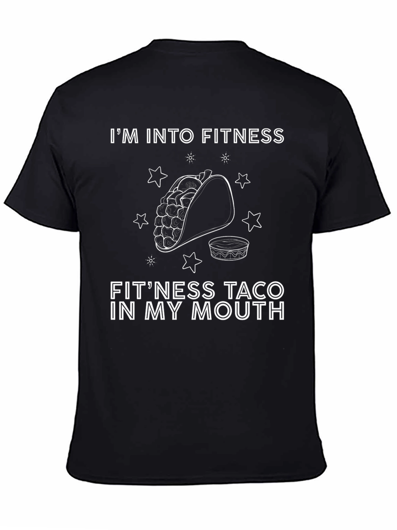 Black Fitness Taco Graphic Tee view 4