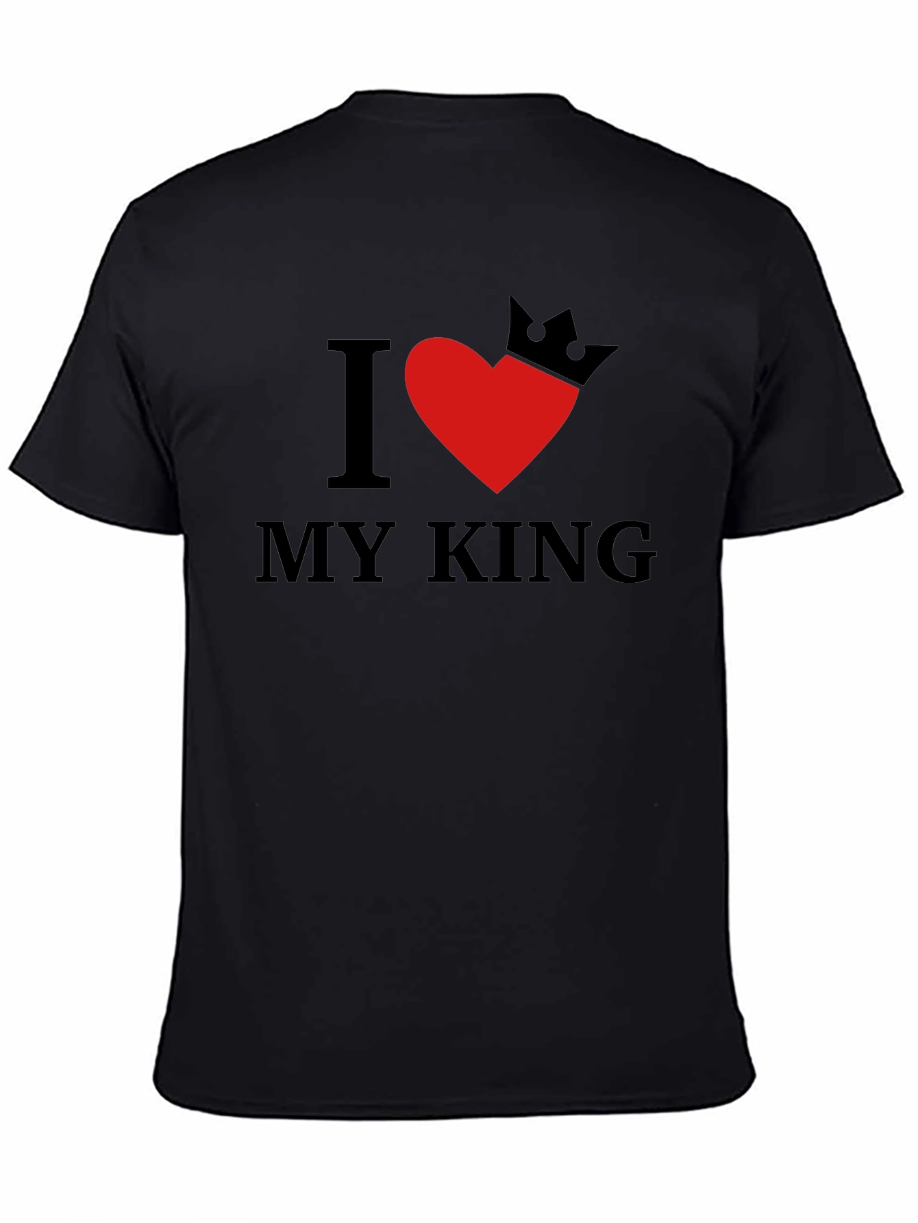 Black I Heart My King Graphic Tee - Soft Cotton Blend view 4