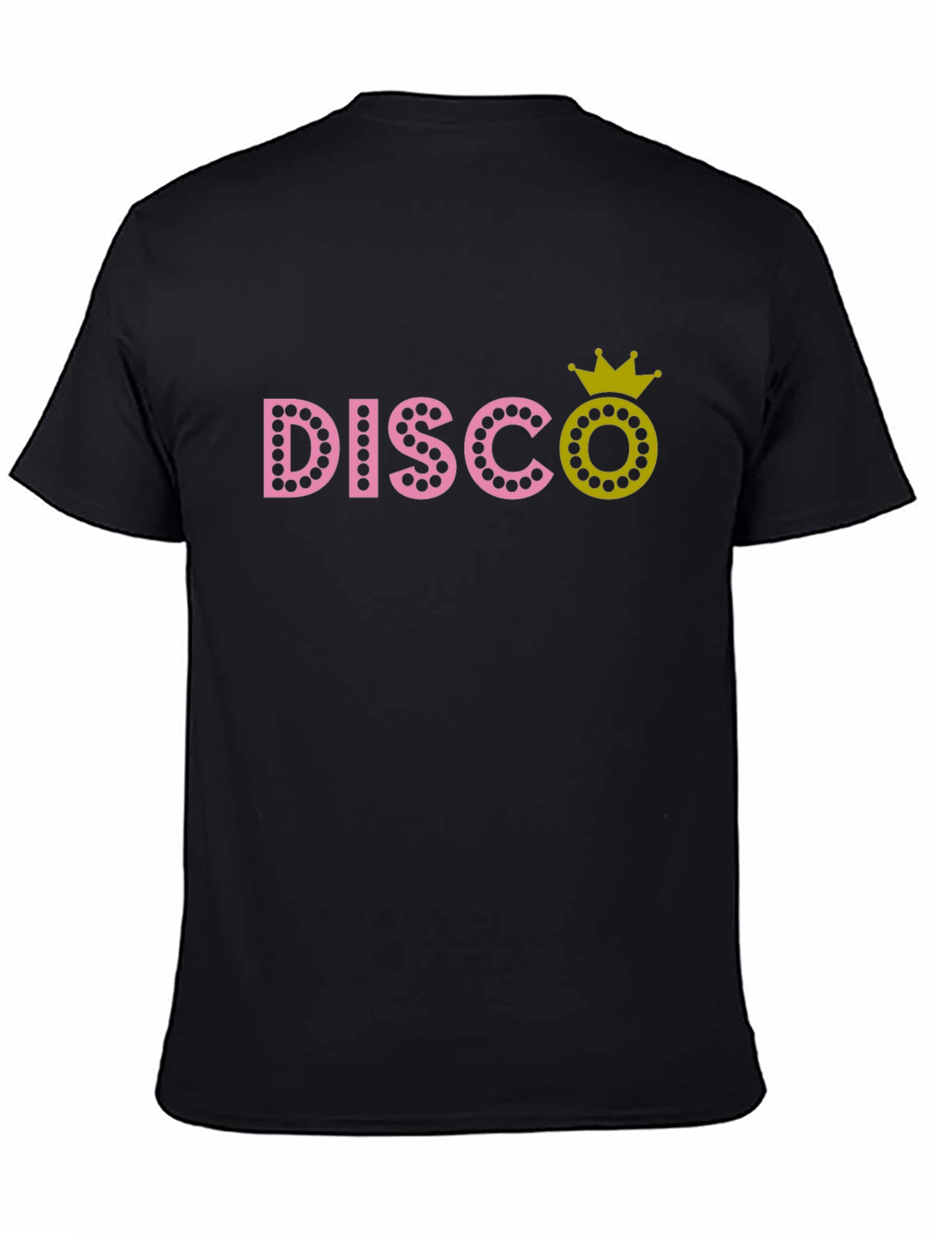 Black Disco Queen Crown Graphic Black T-Shirt view 4