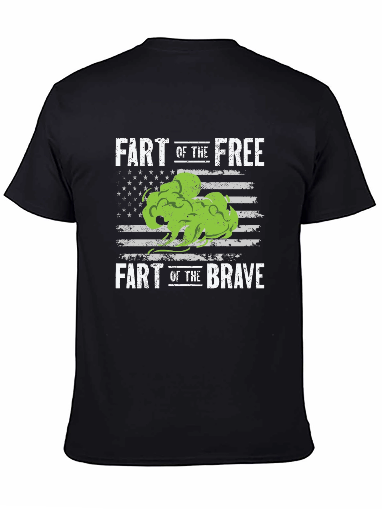Black Fart of the Free T-Shirt - Patriotic Funny Tee view 4