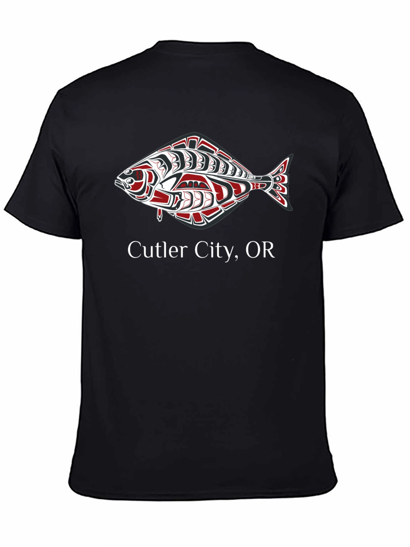 Black Cutler City, OR Fish Graphic Tee view 4