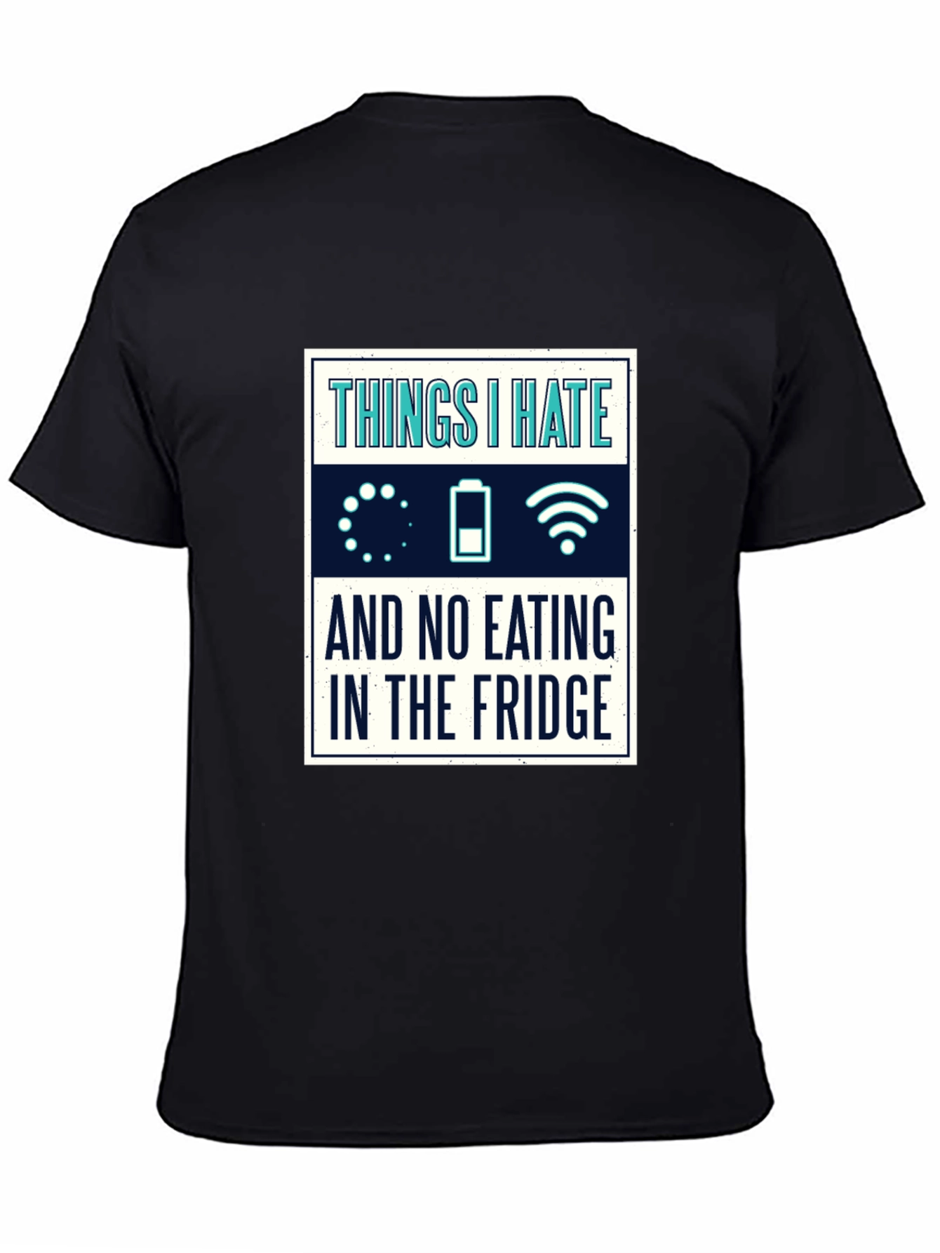 Black Funny 'Things I Hate' Black Graphic Tee view 4