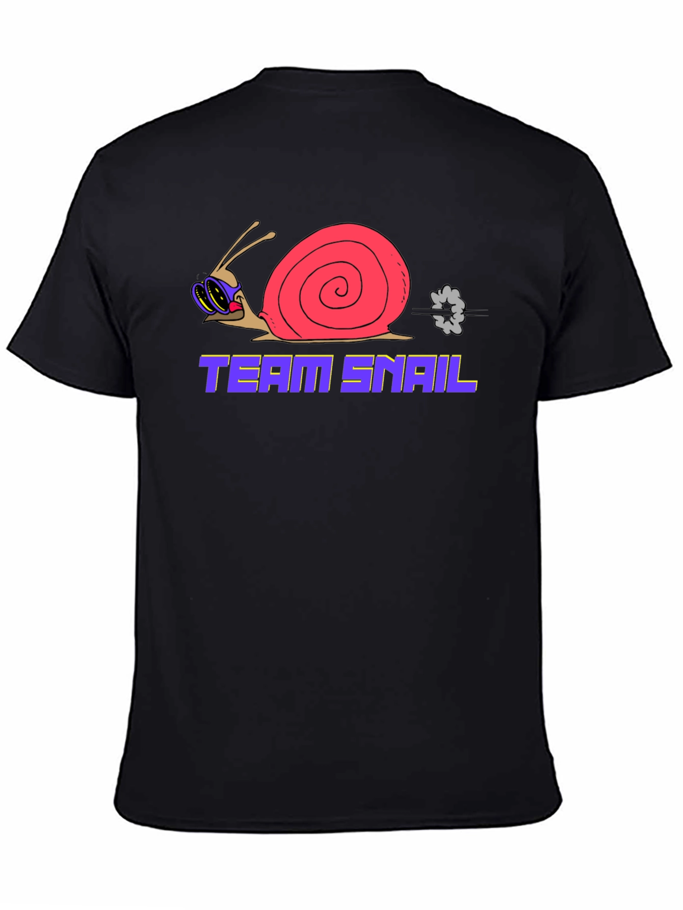 Black Team Snail Graphic T-Shirt - Black view 4