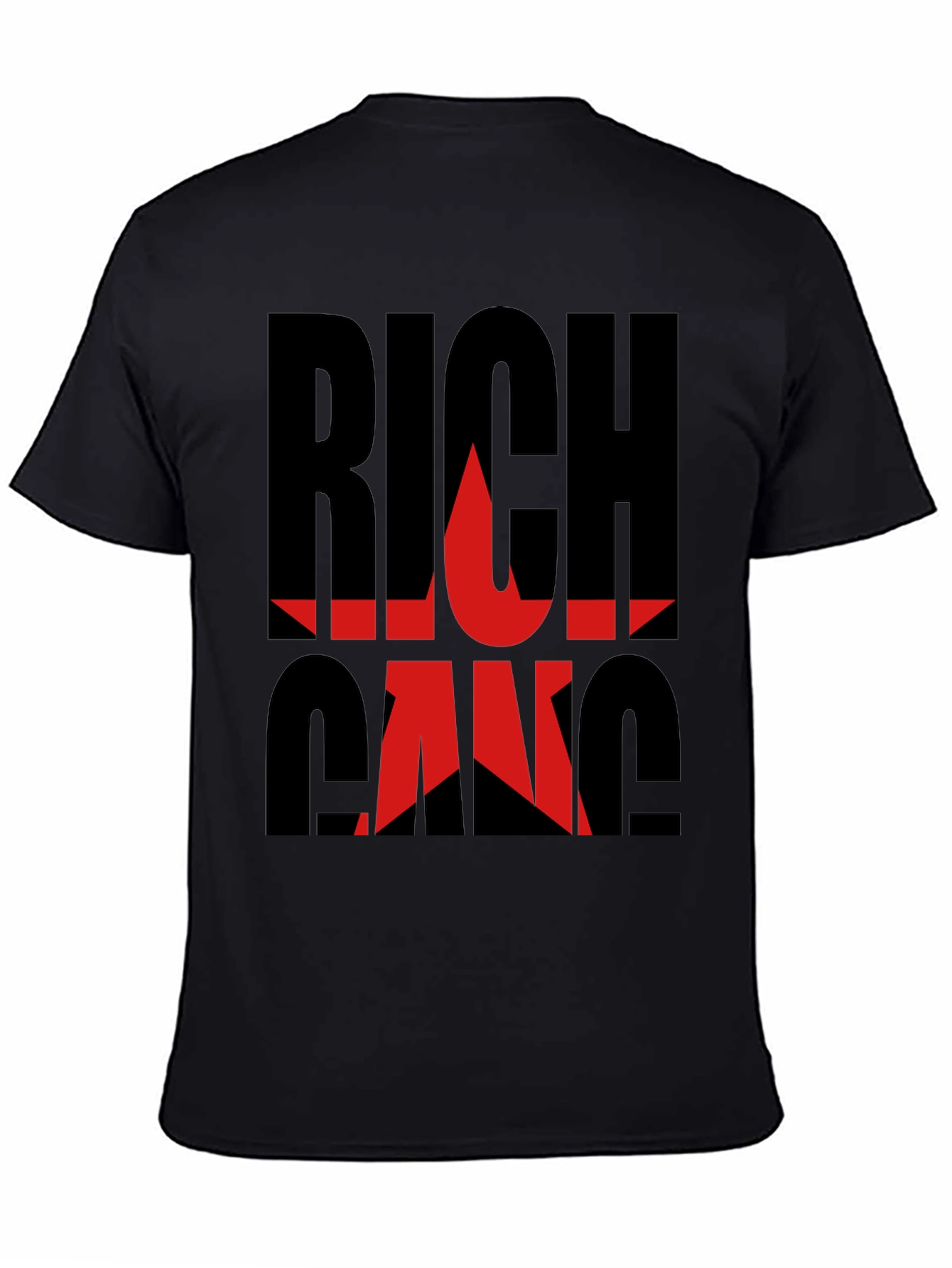 Black Rich Gang Black Graphic T-Shirt view 4