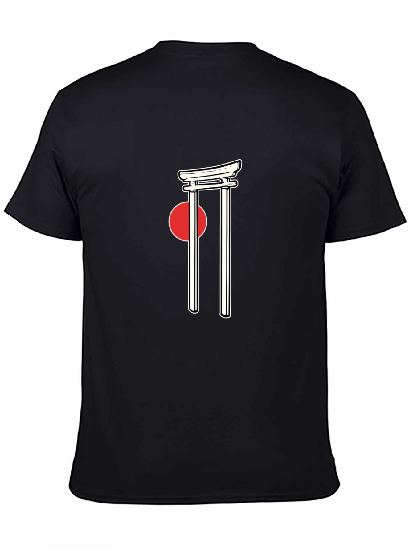 Black Japanese Torii Gate Graphic Tee view 4