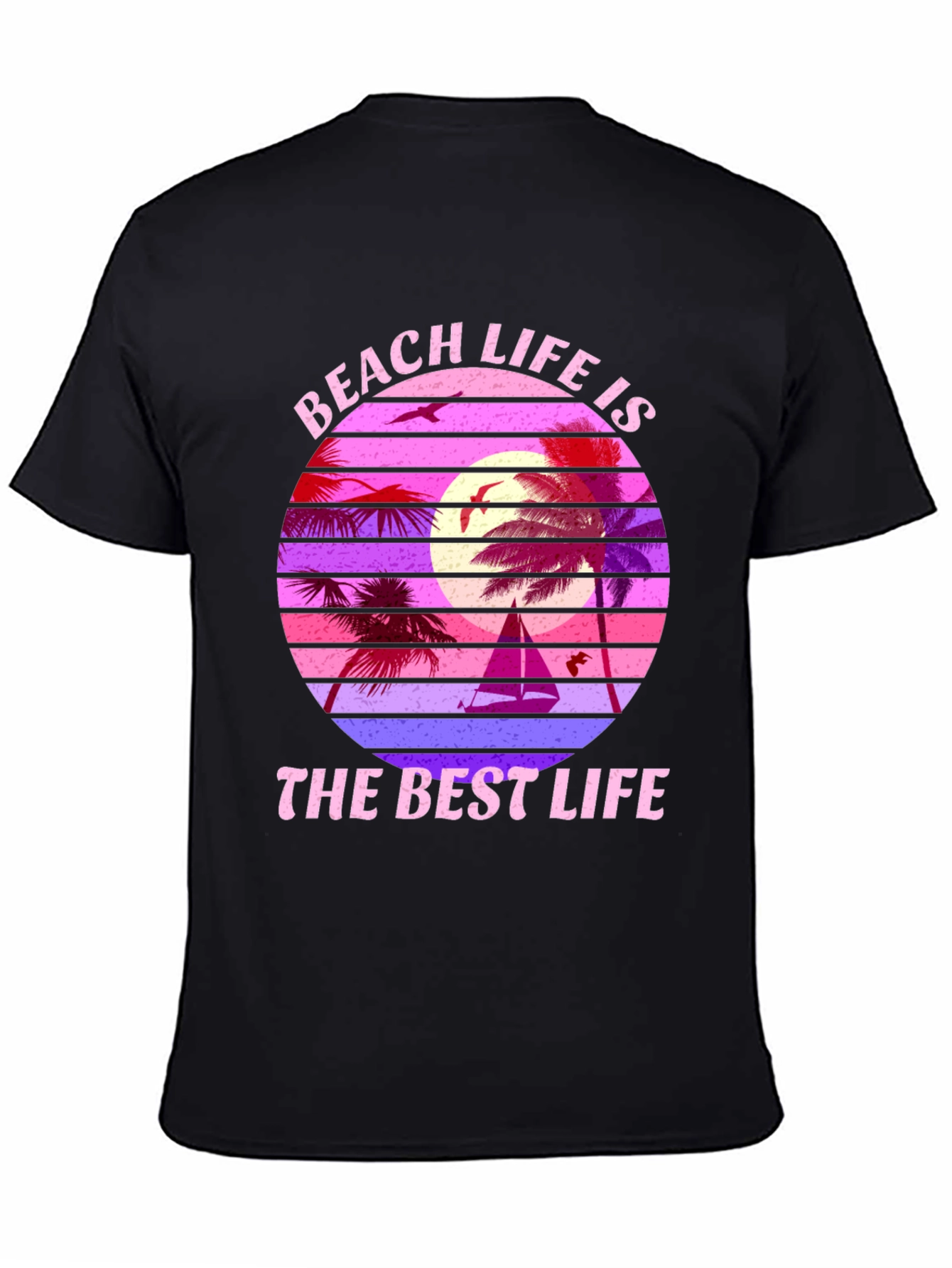 Black Beach Life T-Shirt view 4