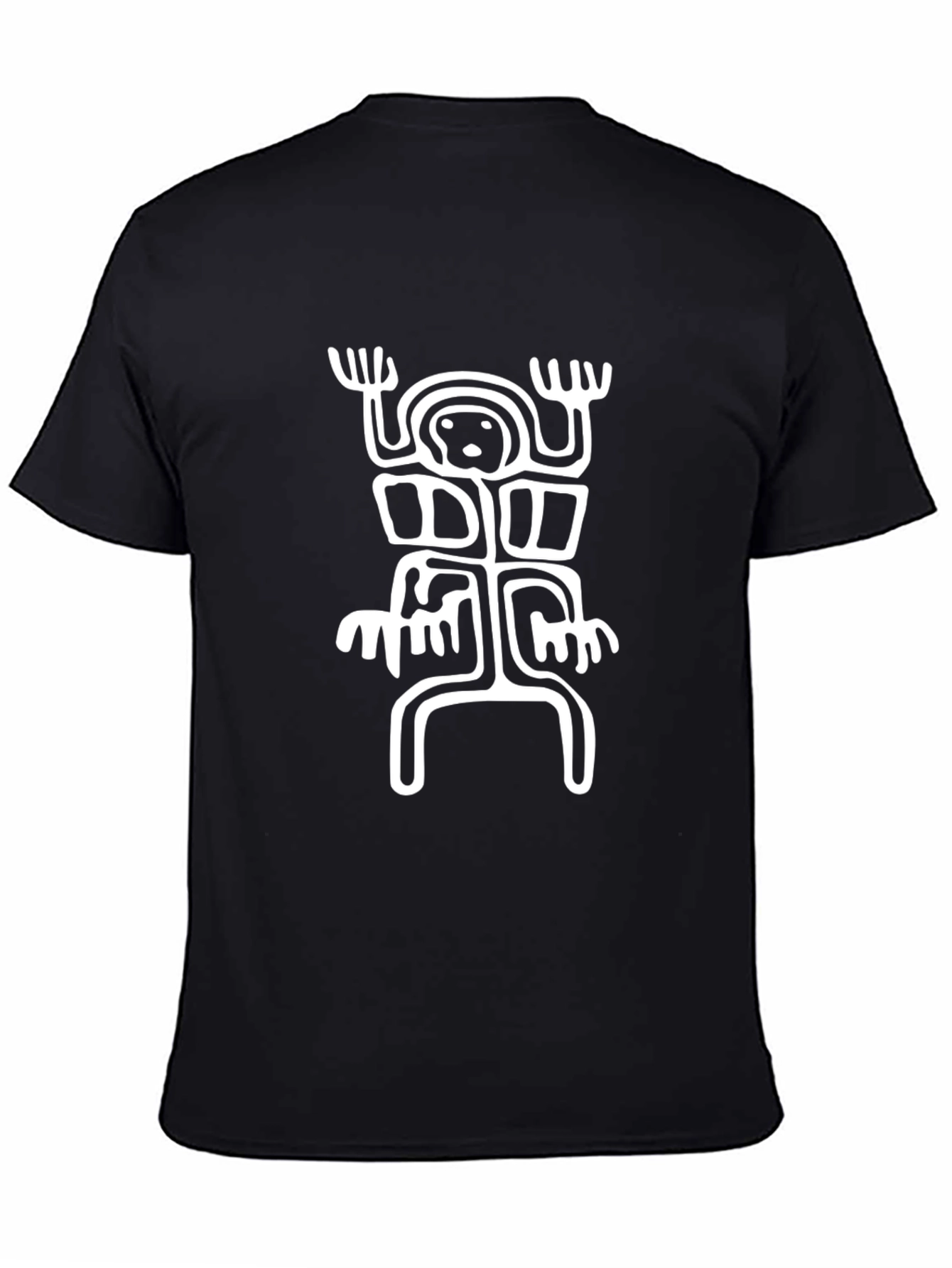 Black Unique Graphic Tee - Black Casual T-Shirt view 4