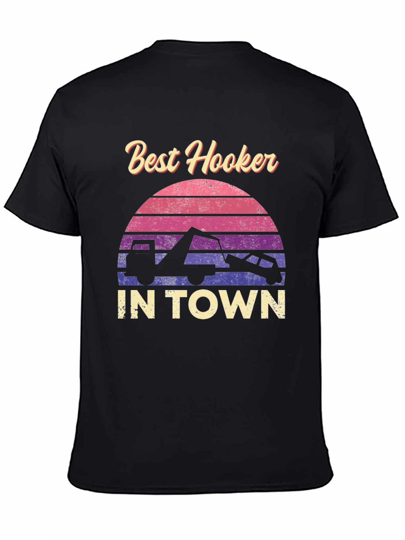 Black Best Hooker in Town Graphic Tee view 4