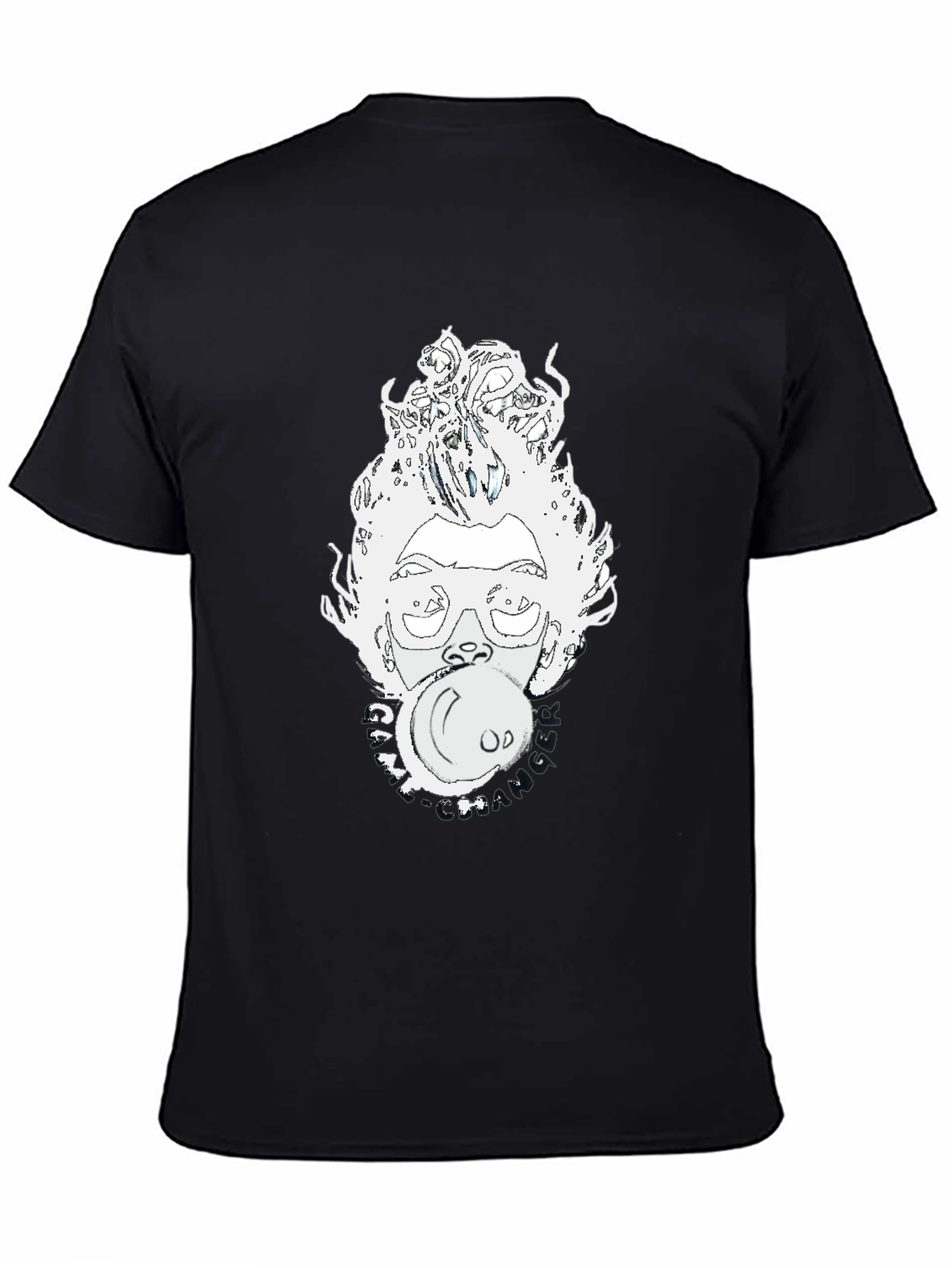 Black Bubblegum Pop Art Graphic Tee - Black view 4