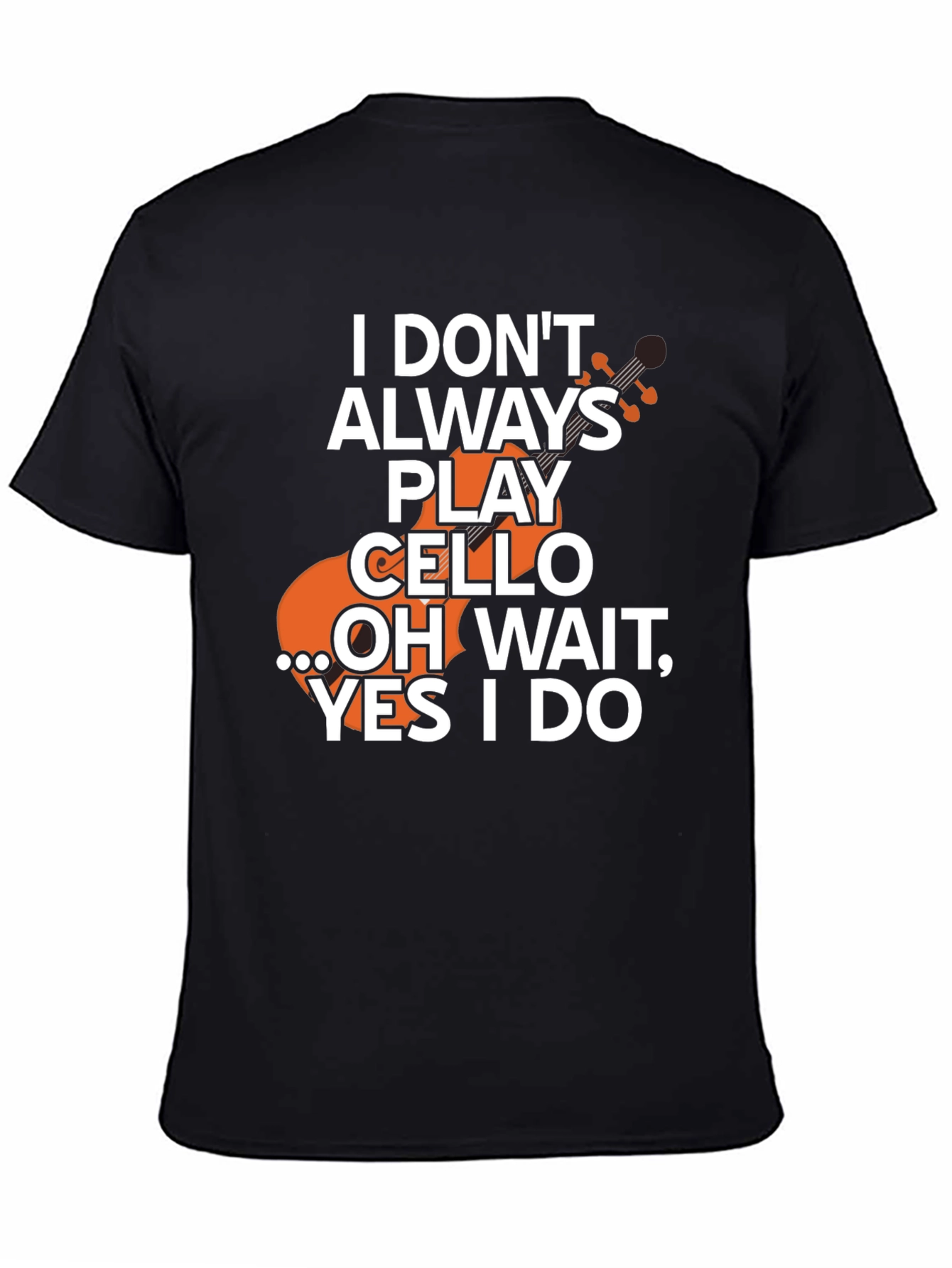 Black Cello Player T-Shirt - Funny Musician Tee view 4