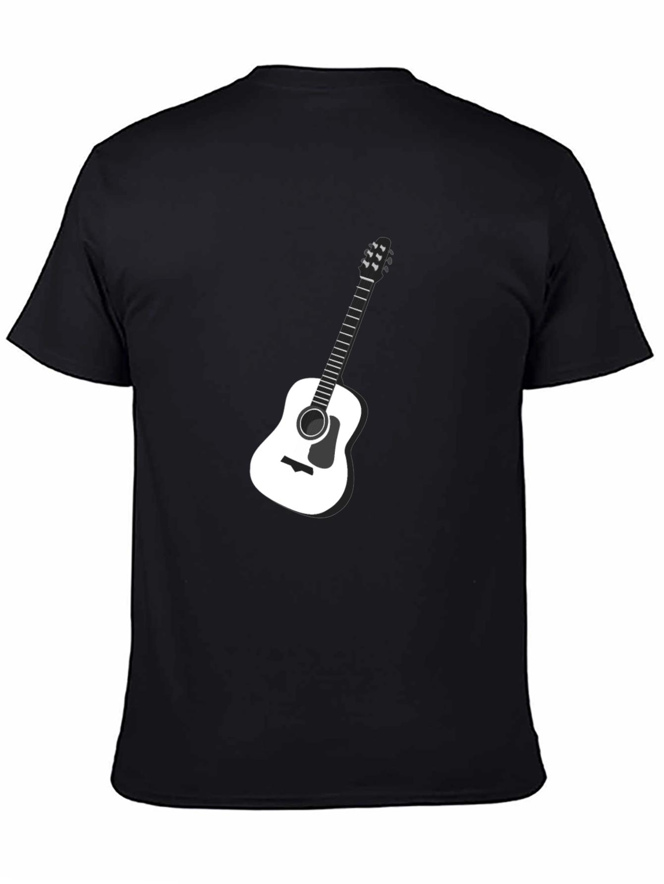 Black Guitar Graphic Tee - Musician T-Shirt view 4