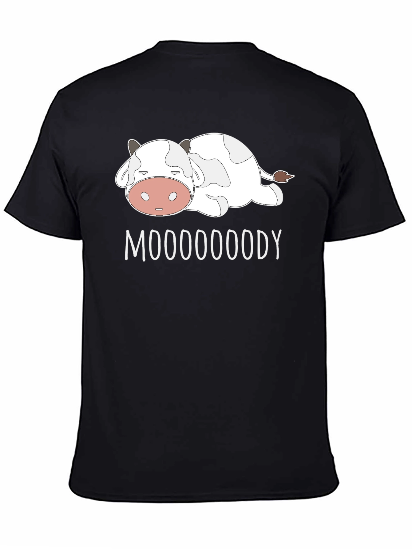Black Moooooody Cow T-Shirt - Relaxed Fit view 4