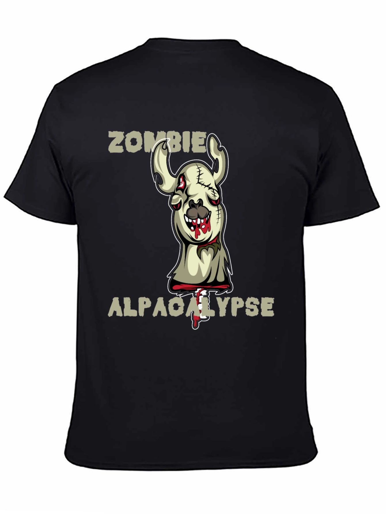 Black Zombie Alpaca-lypse Graphic Tee view 4