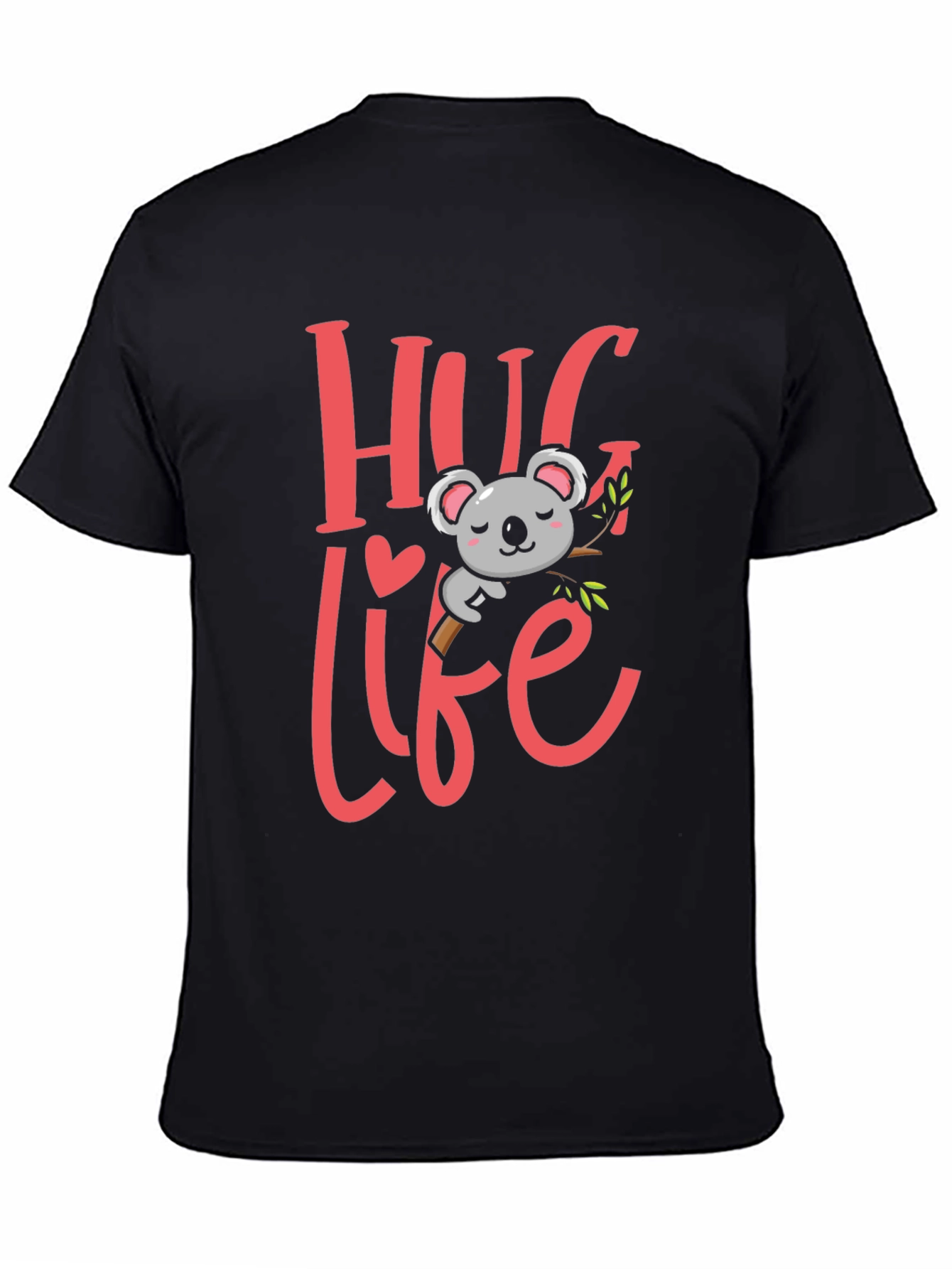 Black Hug Life Koala Bear Graphic Tee view 4