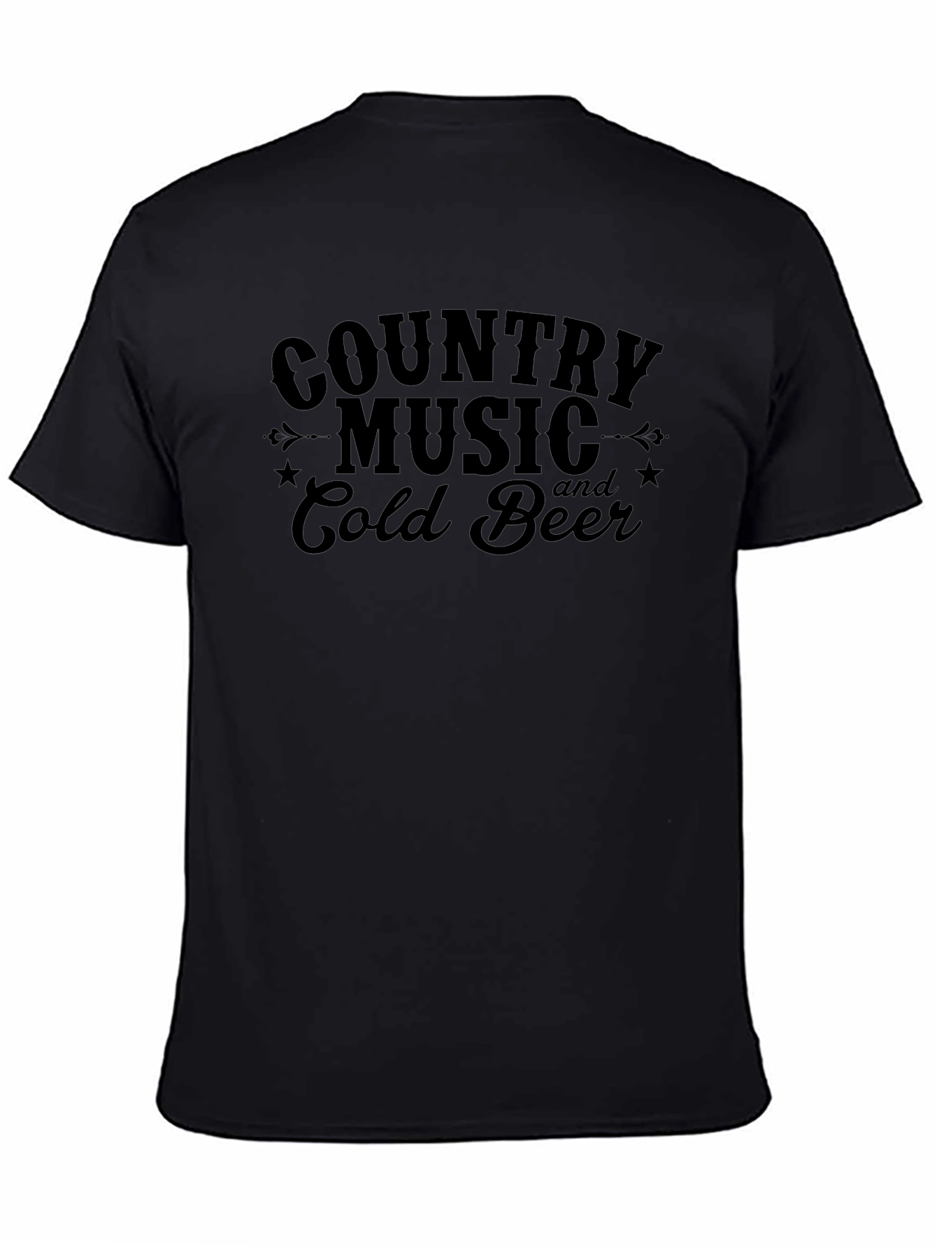Black Country Music & Cold Beer Graphic Tee view 4