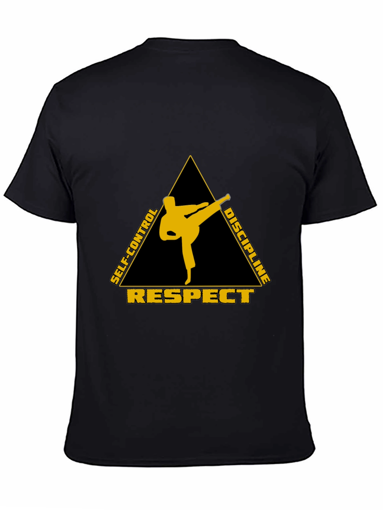 Black Martial Arts Respect Discipline T-Shirt view 4