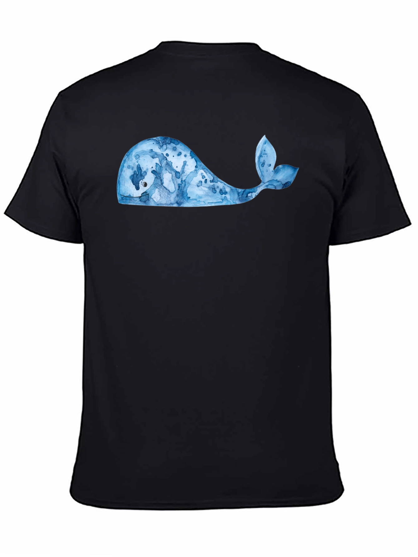Black Whale Graphic Tee - Black Cotton Blend view 4