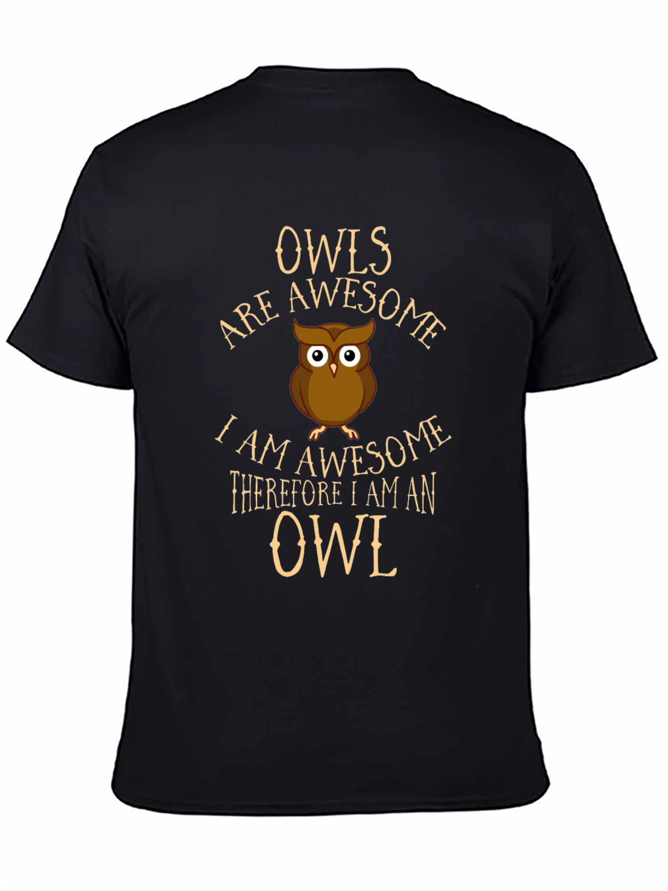 Black Owls Are Awesome Graphic T-Shirt - Unique Design view 4