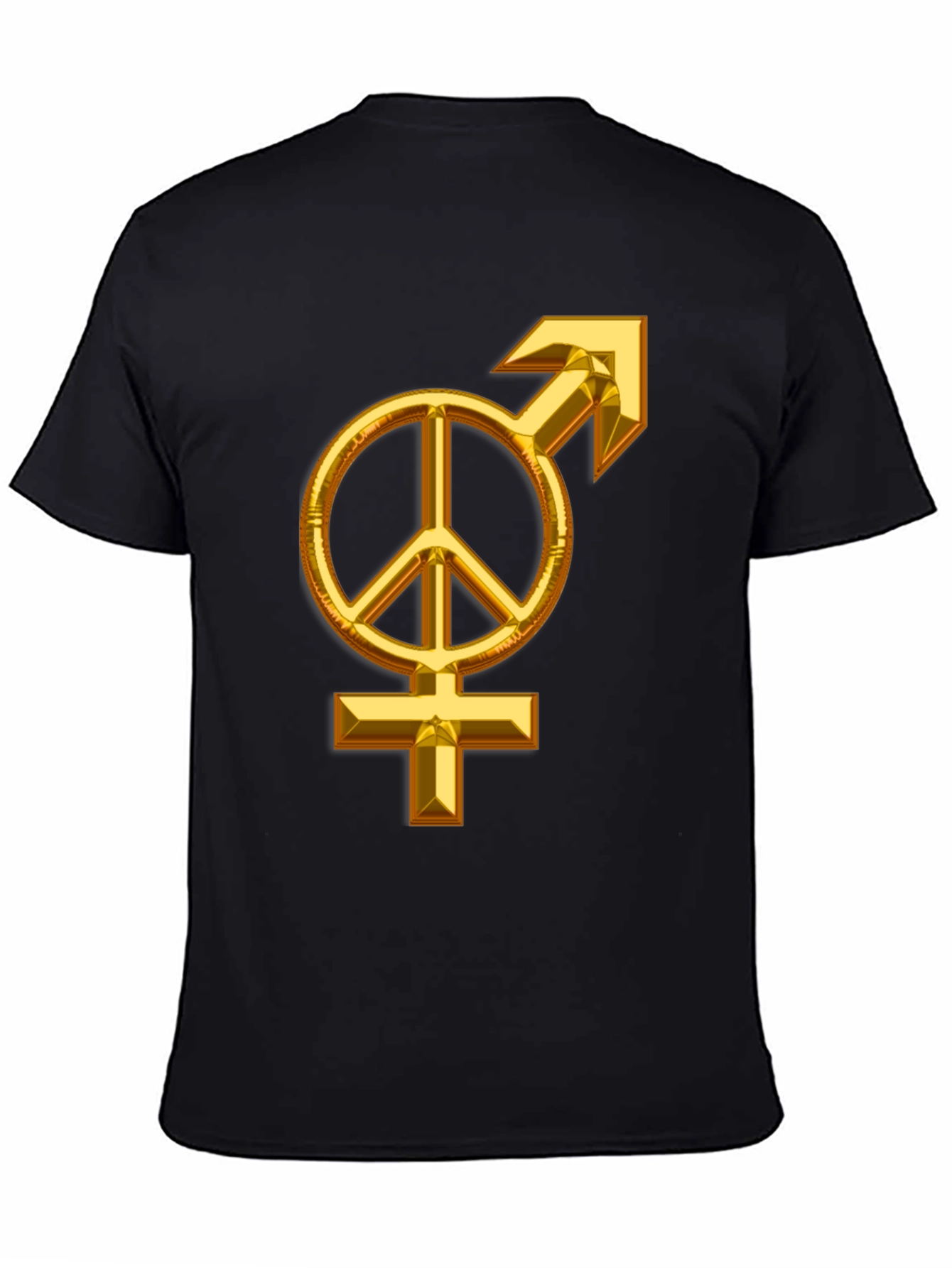 Black Peace Symbol Men's Graphic Tee view 4