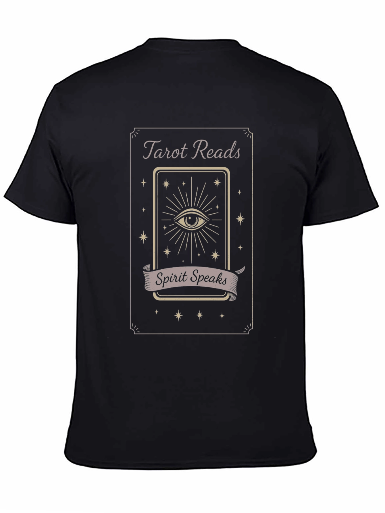 Black Tarot Reads Spirit Speaks T-Shirt - Mystical Design view 4