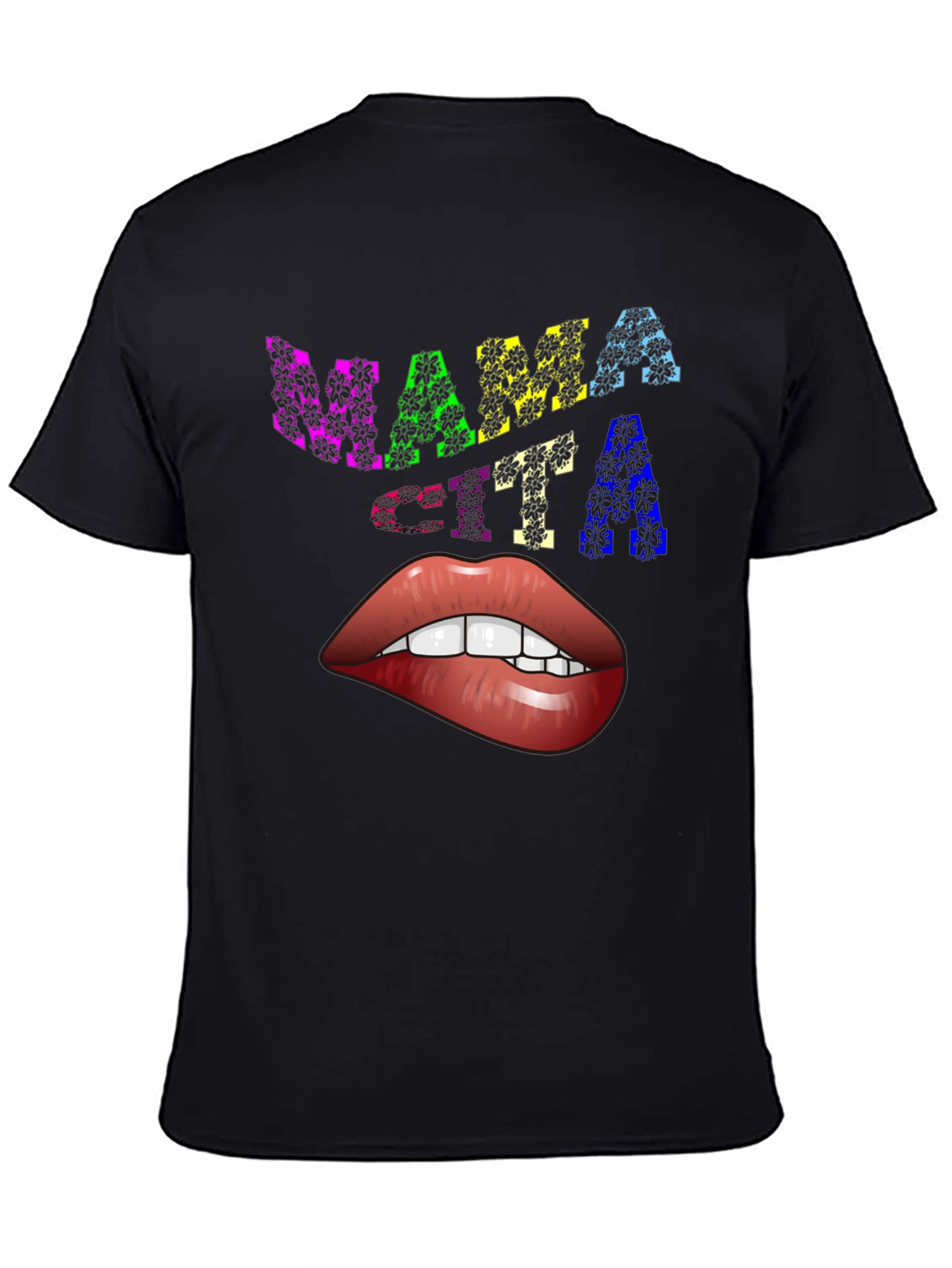 Black Mama Cita Lips Graphic Tee - Unique Design view 4