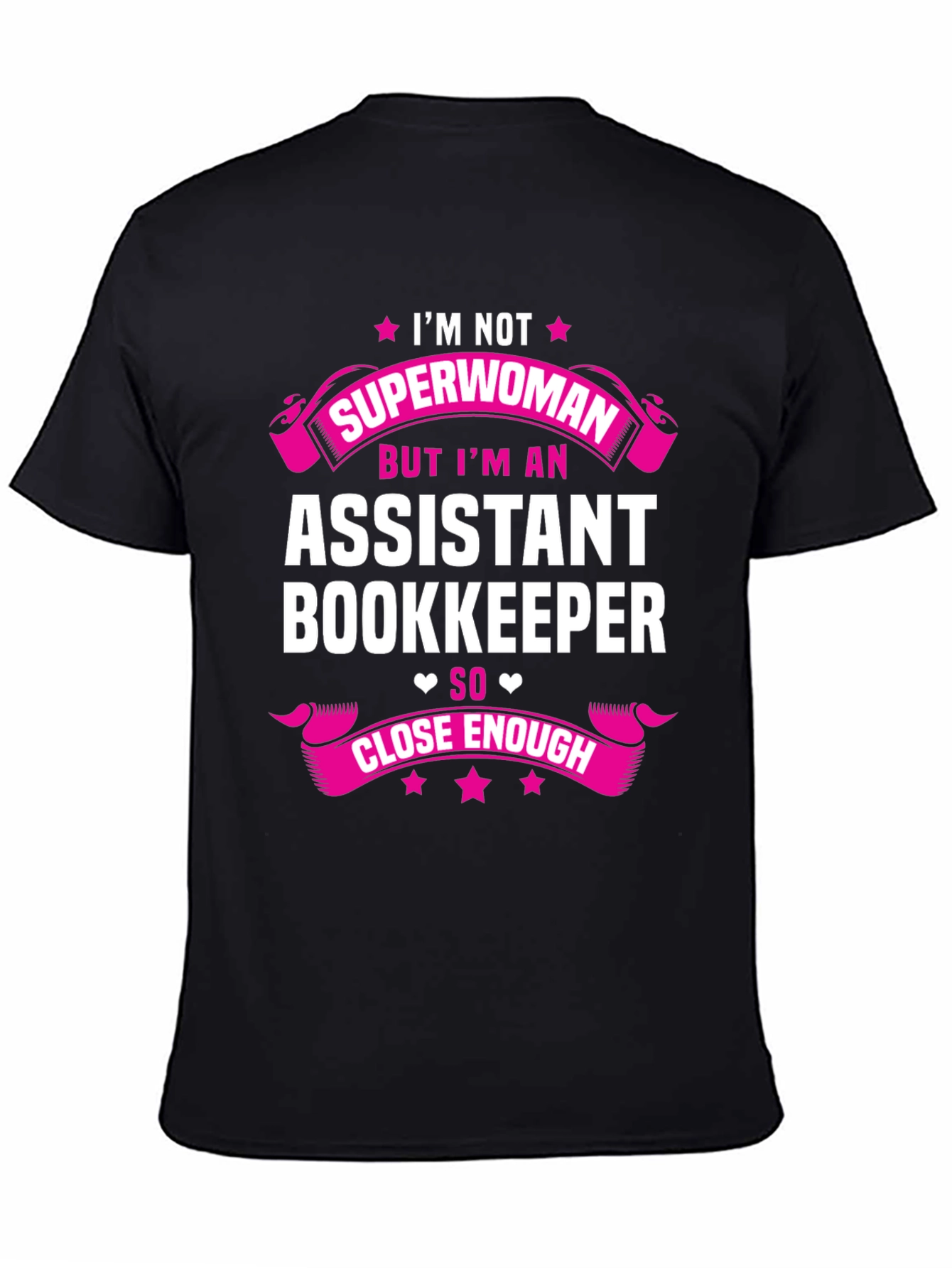 Black Assistant Bookkeeper Superwoman Graphic Tee view 4