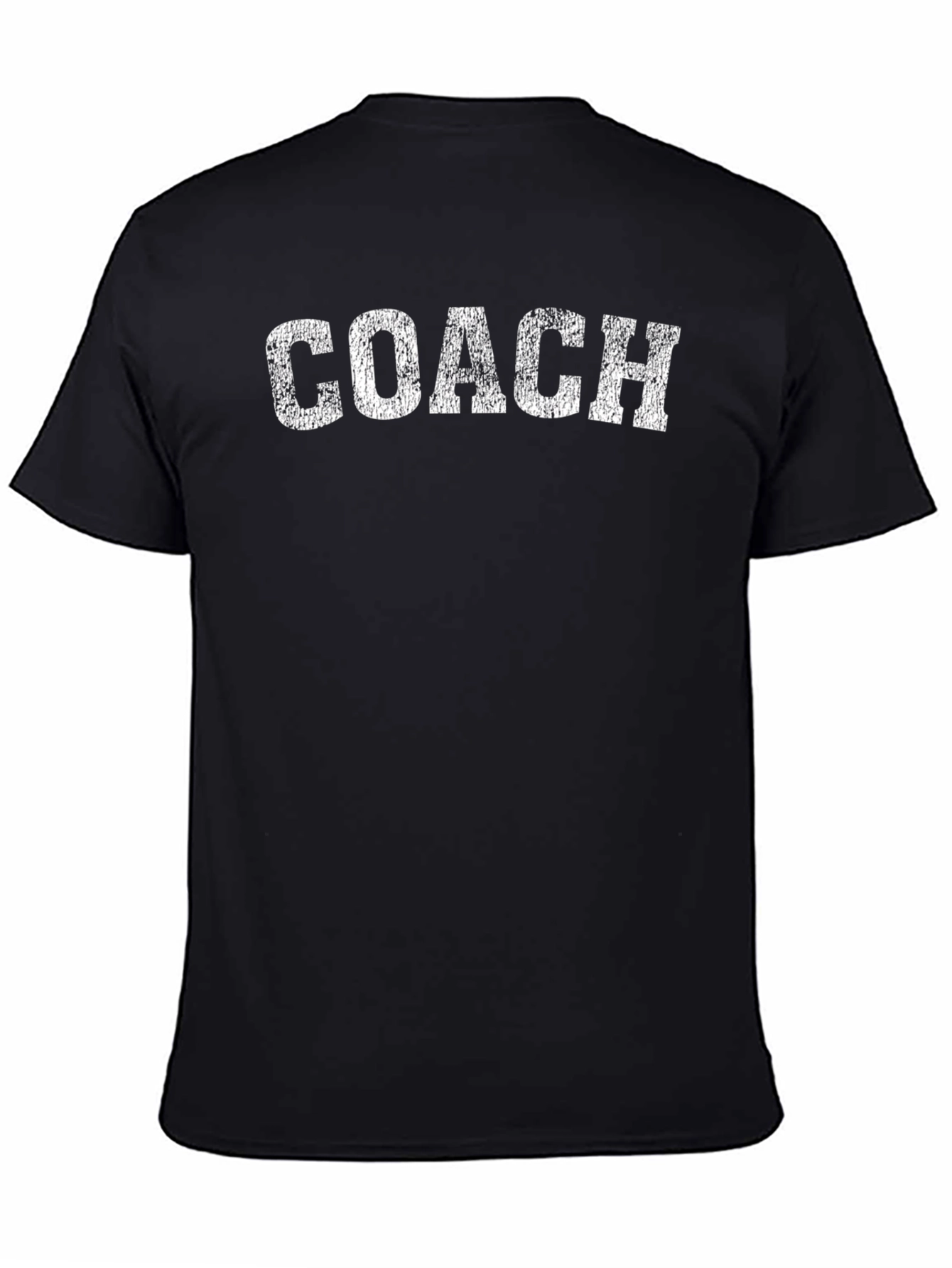 Black Vintage Style "COACH" Graphic Black T-Shirt view 4