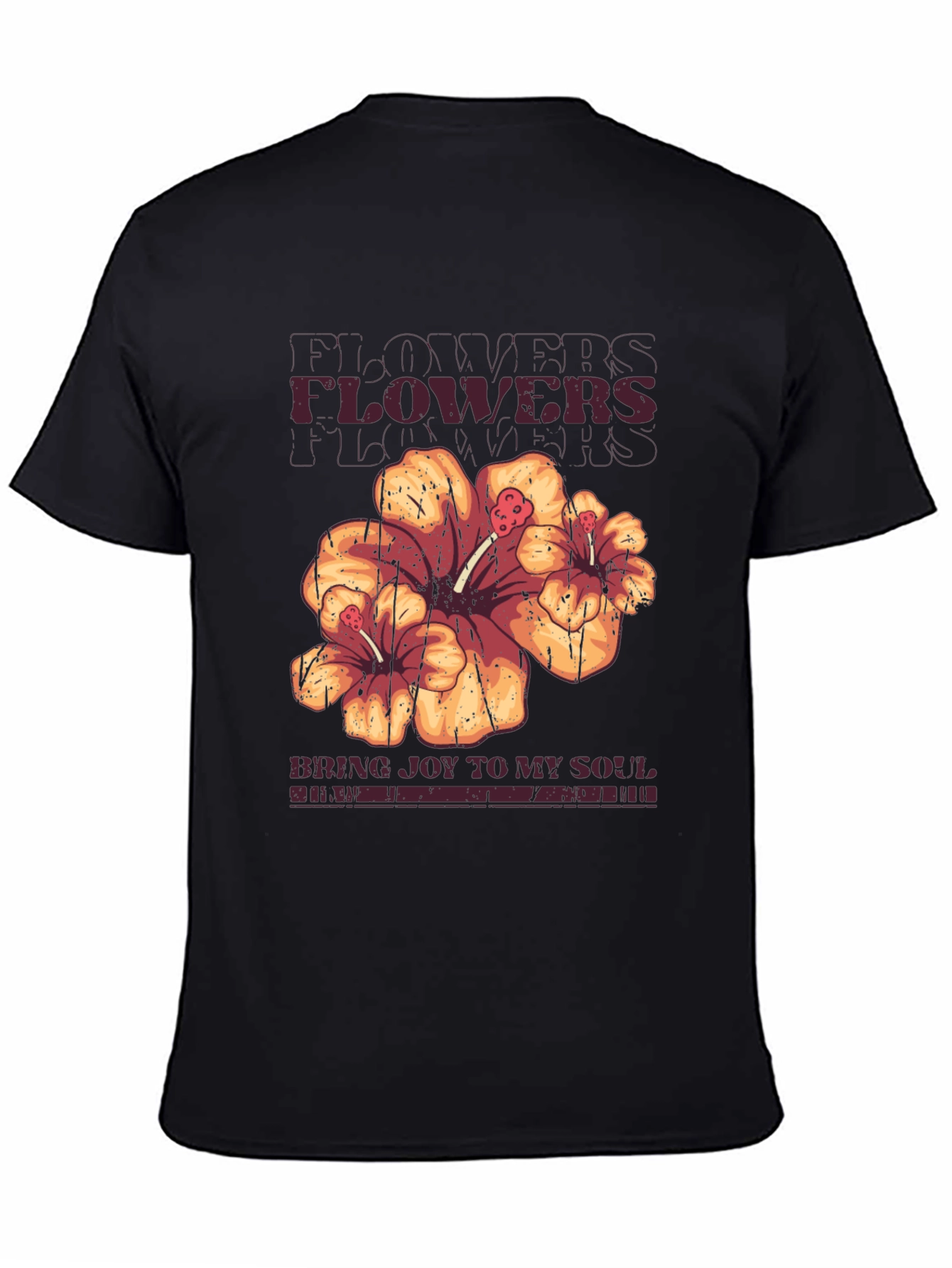 Black Floral Graphic Tee - Bring Joy to Your Soul view 4