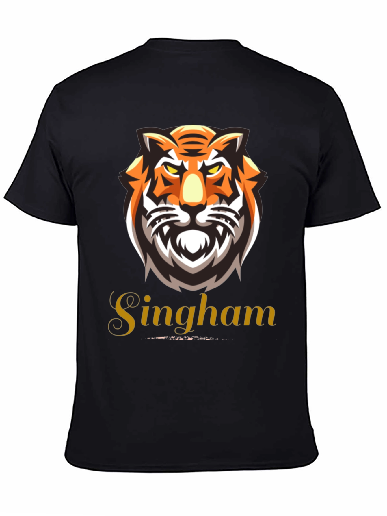 Black Singham Tiger Graphic Tee - Bold & Fierce view 4