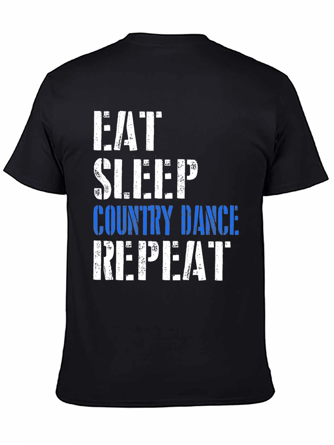 Black Eat Sleep Country Dance Repeat Graphic T-Shirt view 4