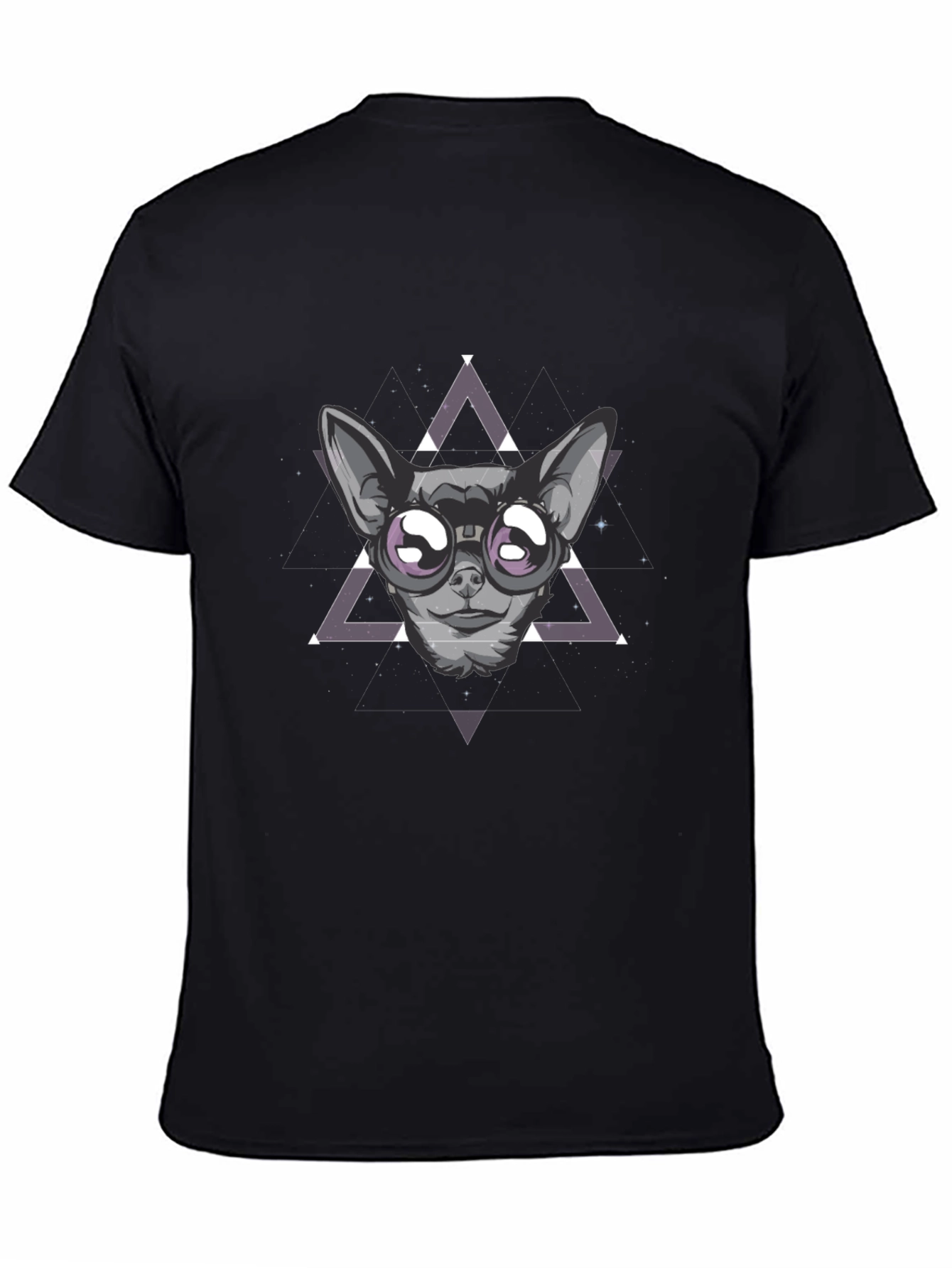 Black Cosmic Dog T-Shirt - Stylish Graphic Tee view 4