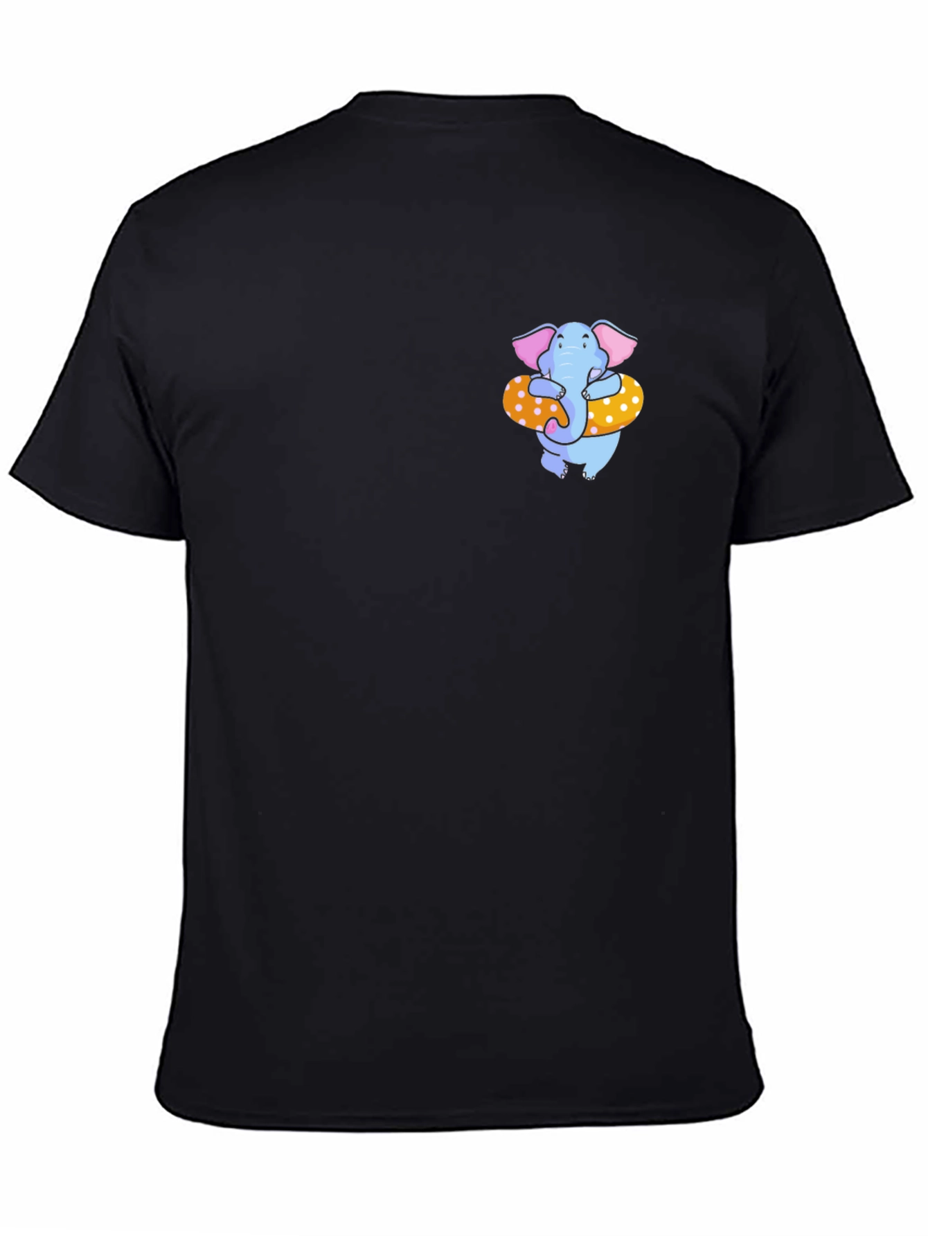 Black Elephant in Float T-Shirt - Soft Cotton Blend view 4