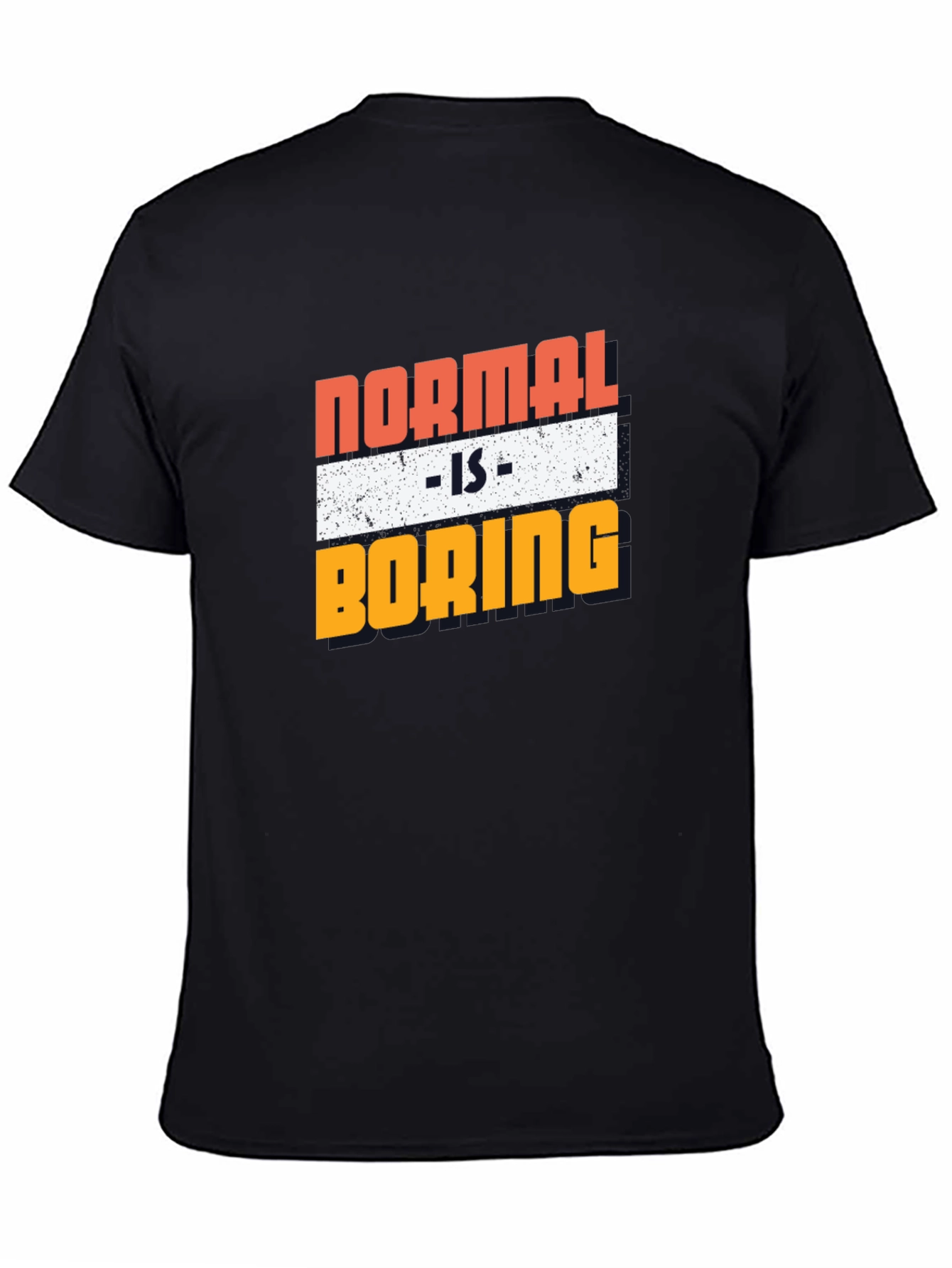 Black Normal is Boring Graphic Tee - Men's Black T-Shirt view 4