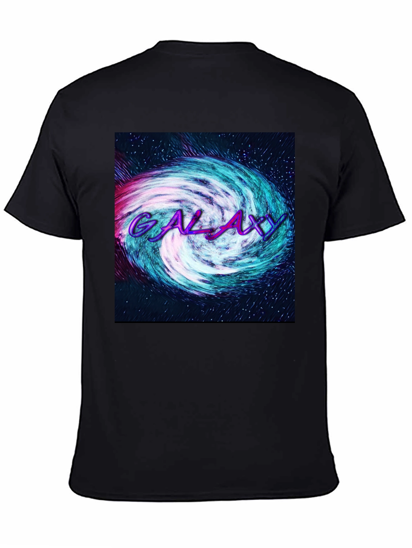 Galaxy T-Shirt Black Cotton Blend - 4