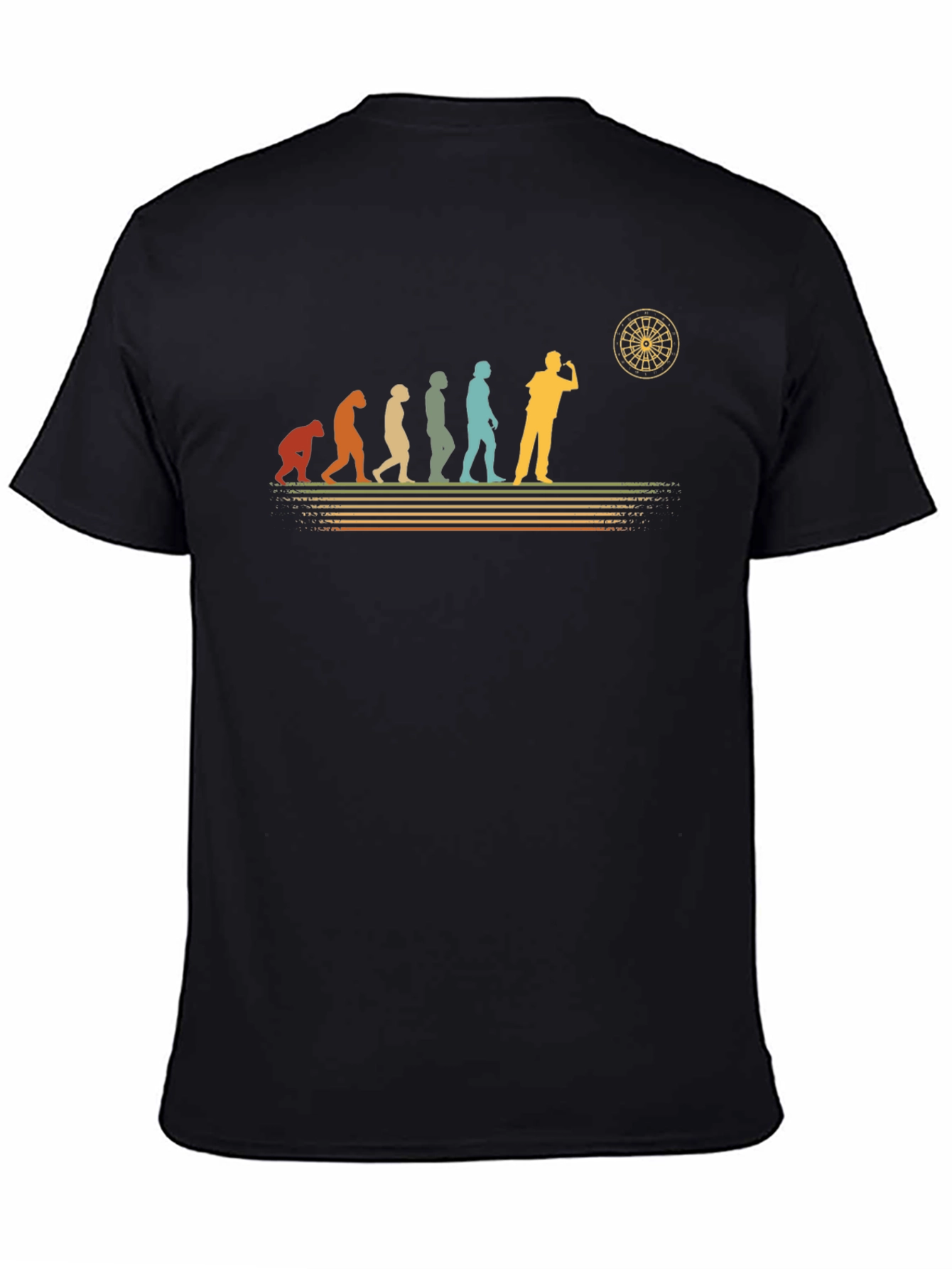 Black Darts Evolution T-Shirt - Throwback Design view 4