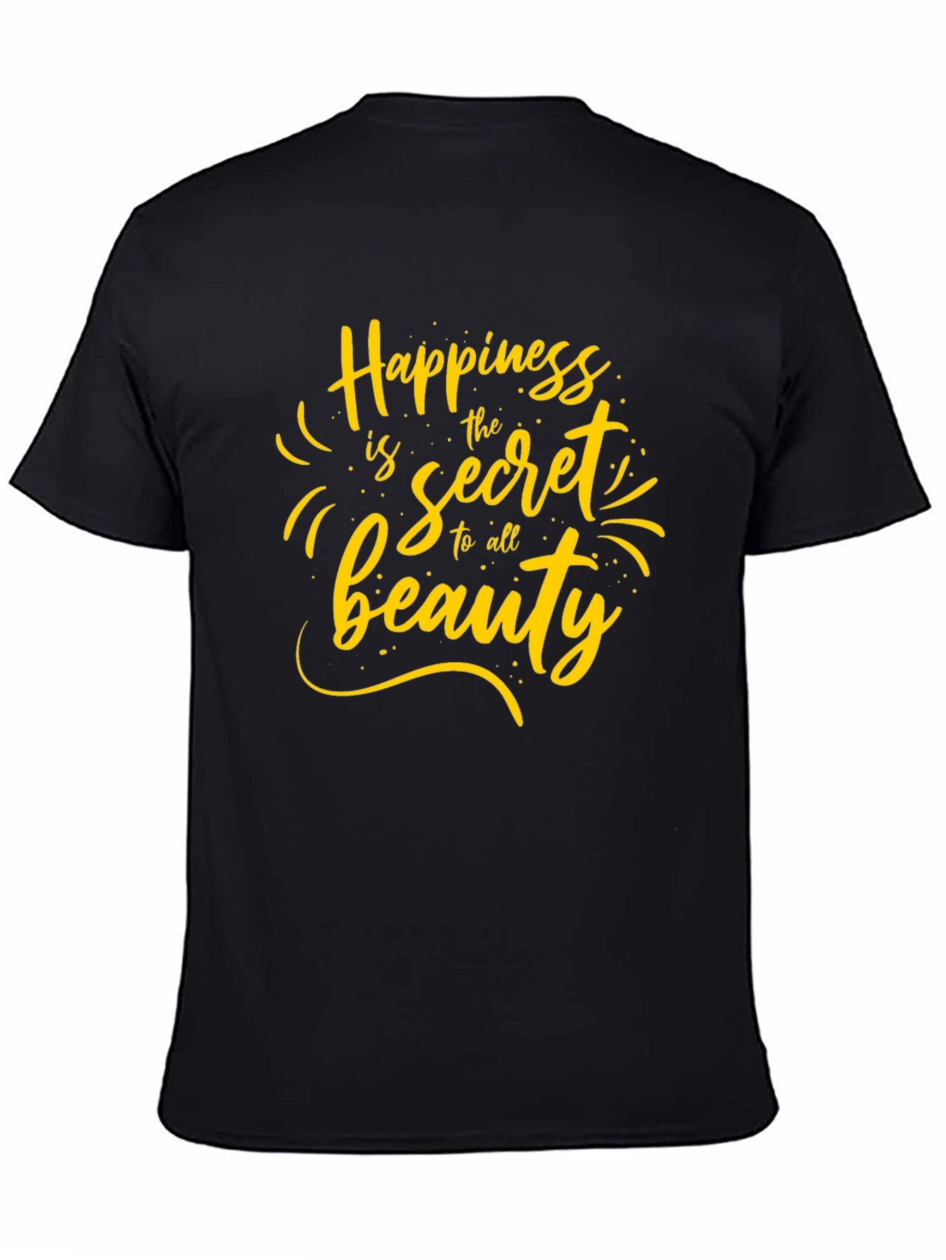Black Happiness Secret Beauty T-Shirt view 4
