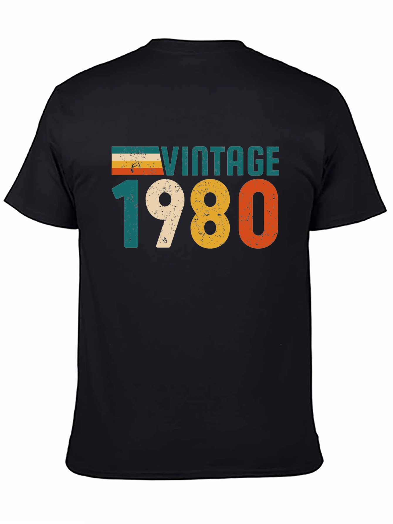 Black Vintage 1980 T-Shirt Retro Style view 4