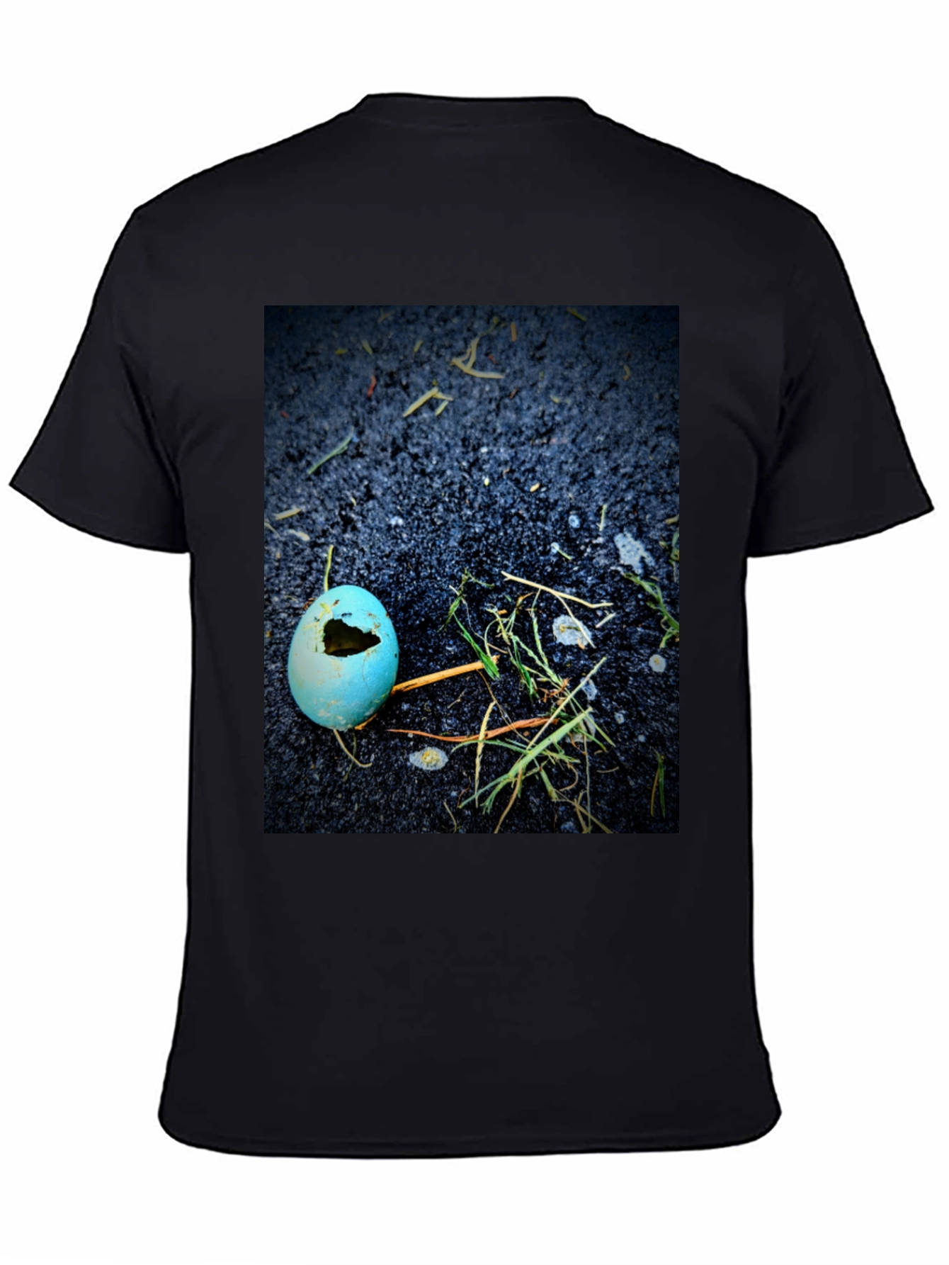 Black Broken Eggshell Graphic T-Shirt view 4