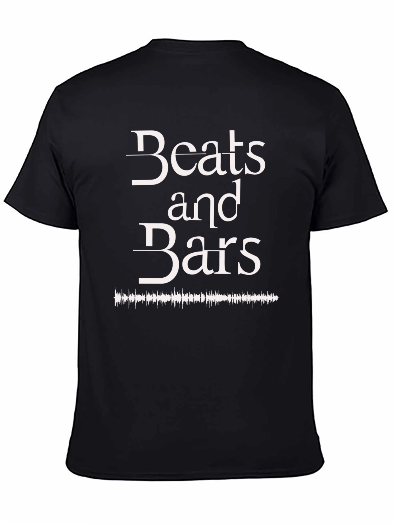Black Beats and Bars Graphic Tee - Black view 4