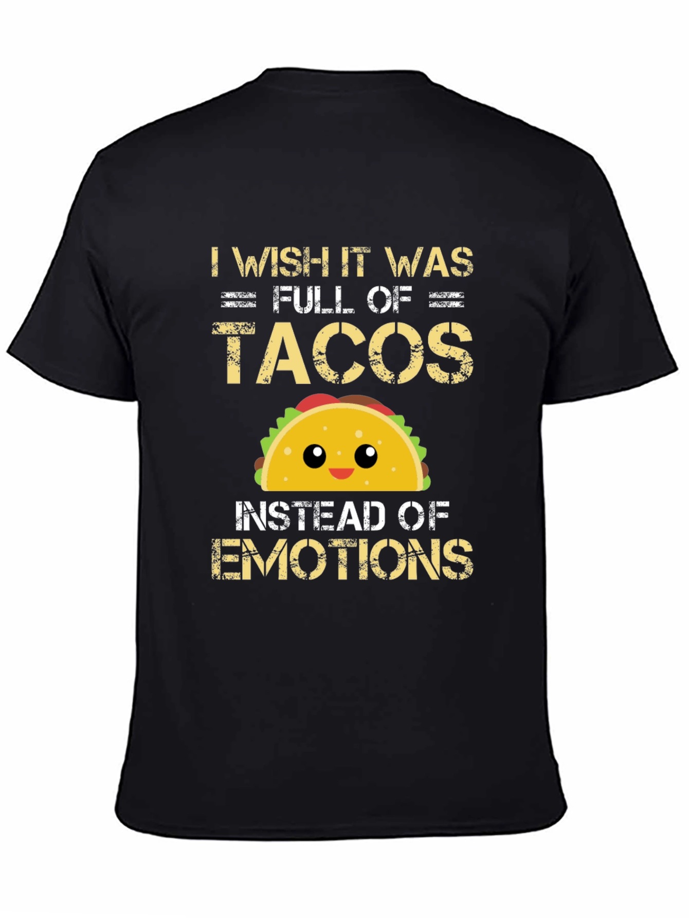 Black Tacos Instead of Emotions Graphic T-Shirt view 4