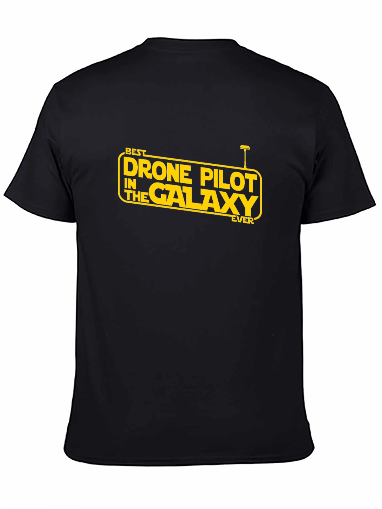 Black Best Drone Pilot T-Shirt - Galaxy Edition view 4