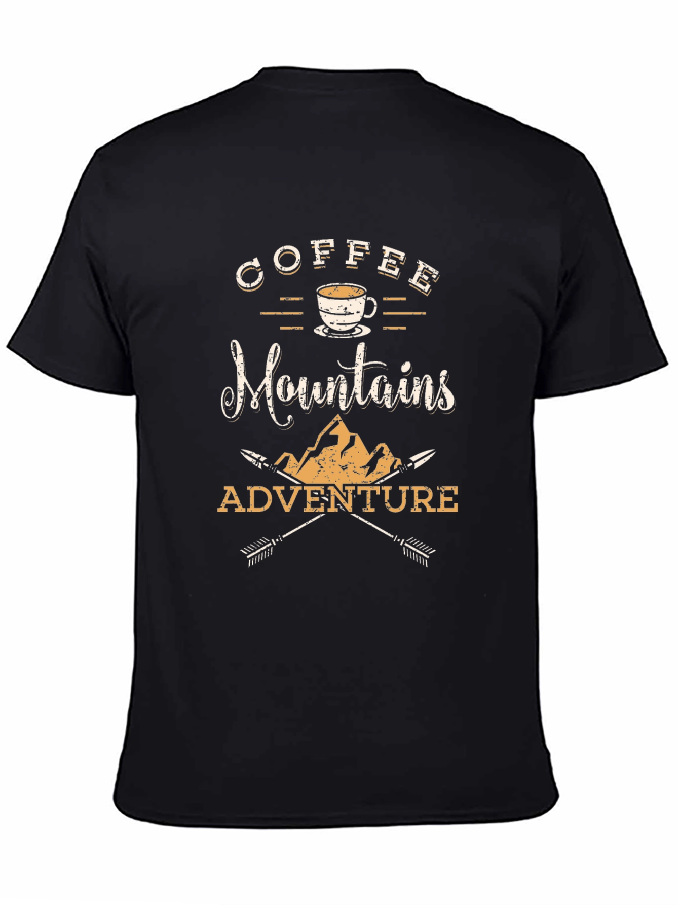 Black Coffee Mountains Adventure Graphic Tee view 4