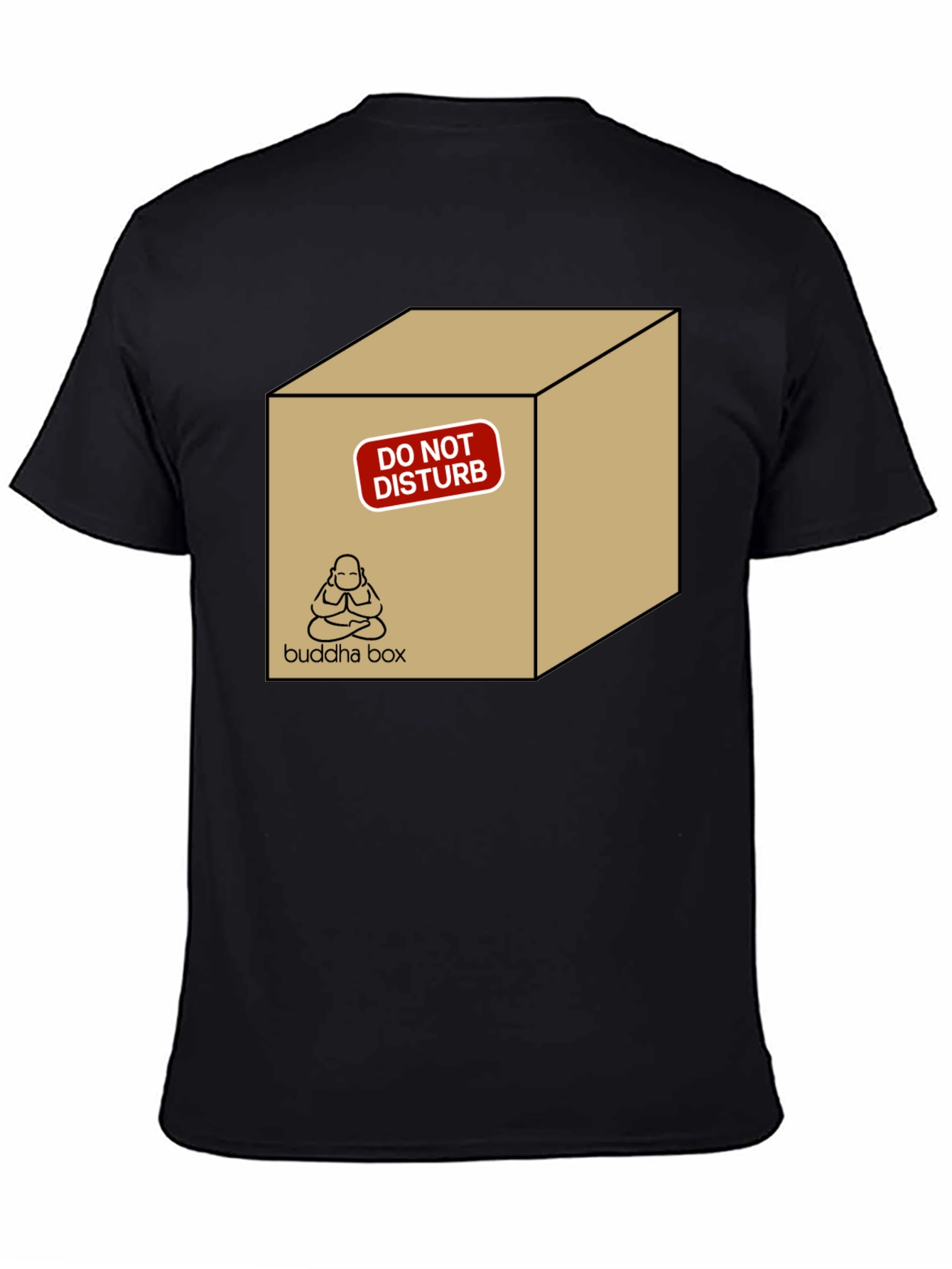 Black Buddha Box Novelty T-Shirt view 4